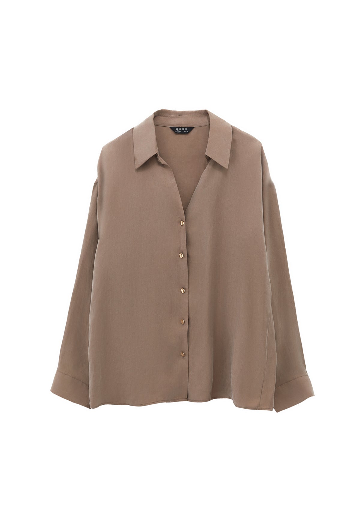 Long Sleeve Loose Shirt - DESERT TAUPE