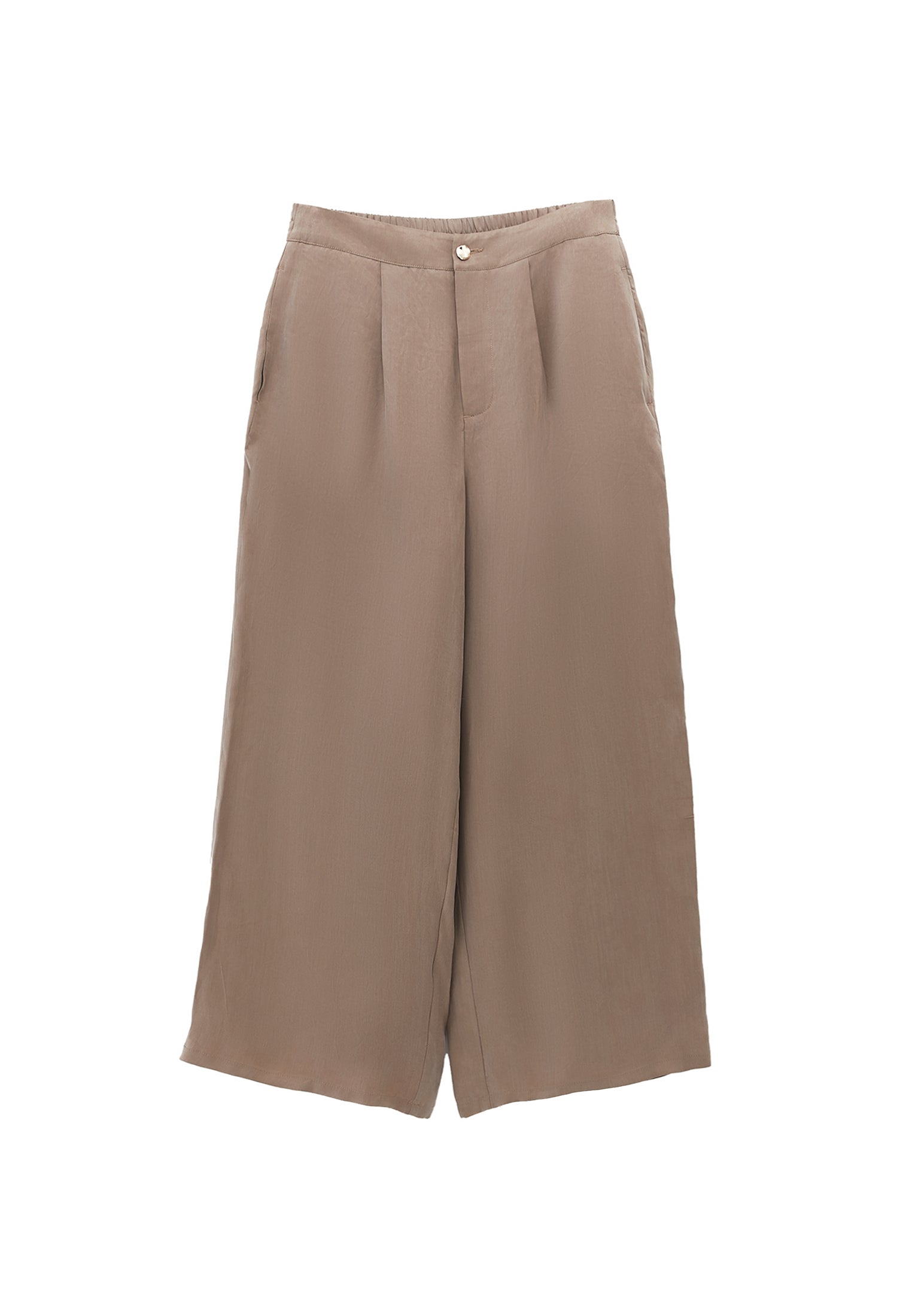 Ultra high waist straight pants - DESERT TAUPE