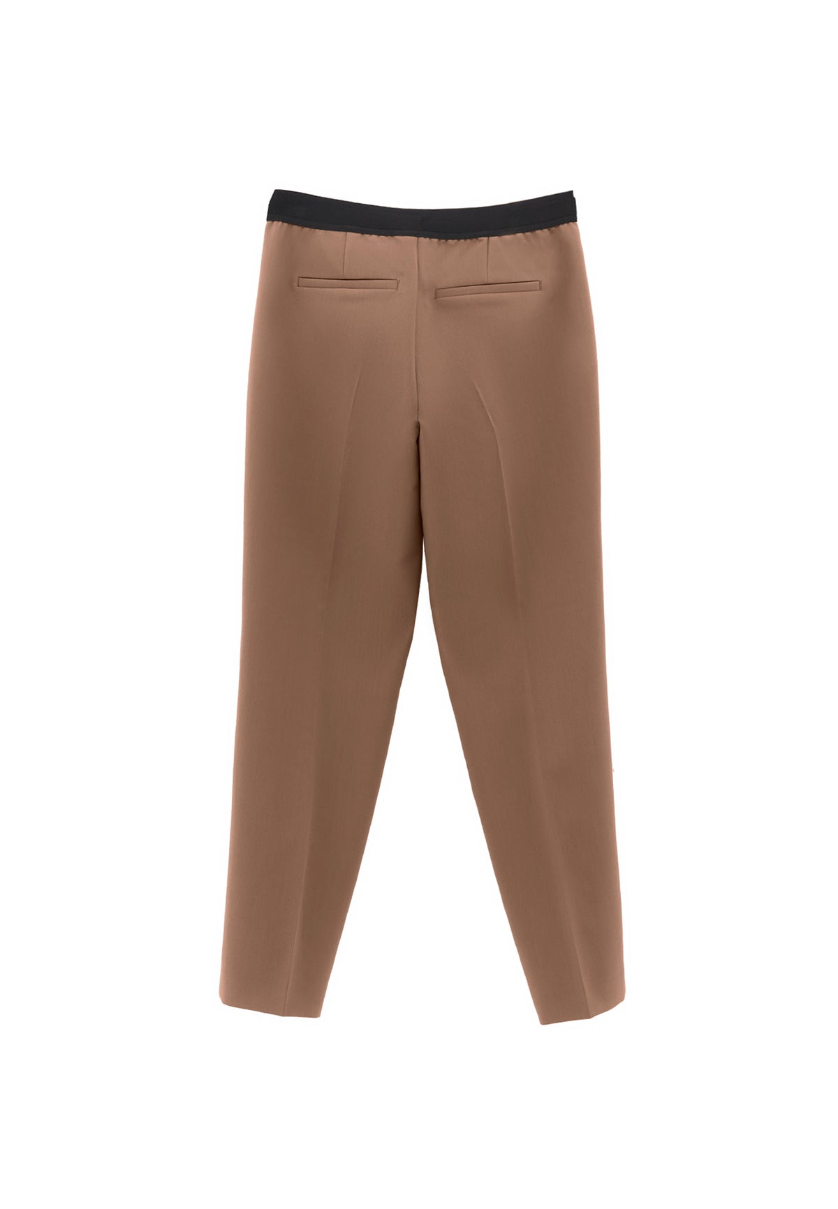 Slim Fit High Waist Pants - DESERT TAUPE