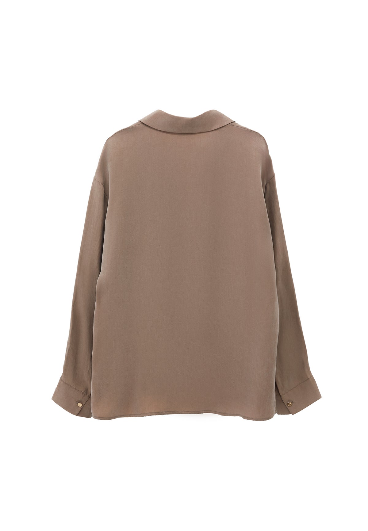 Long Sleeve Loose Shirt - DESERT TAUPE