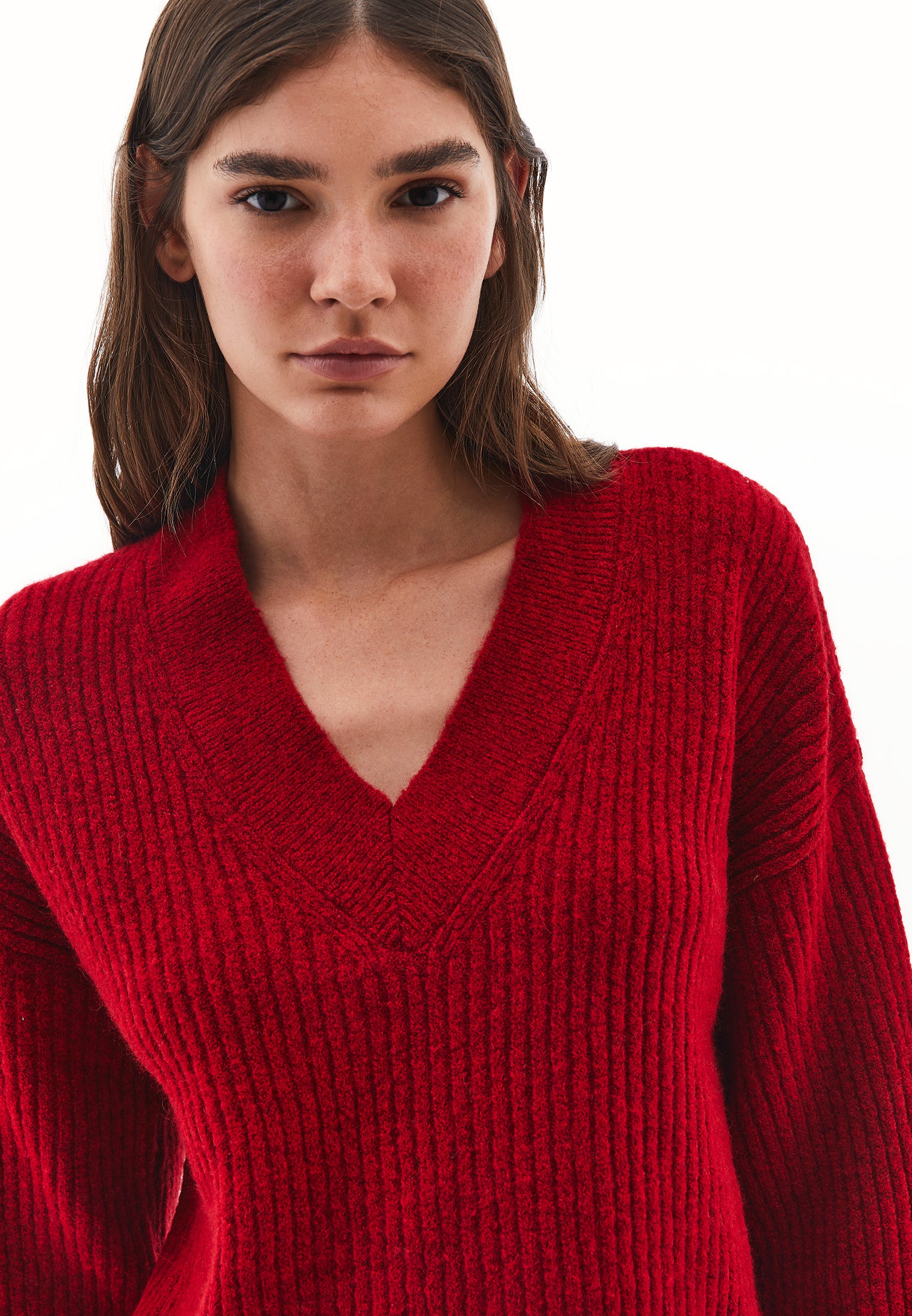 V NECK KNIT SWEATER - EMBOLDENED