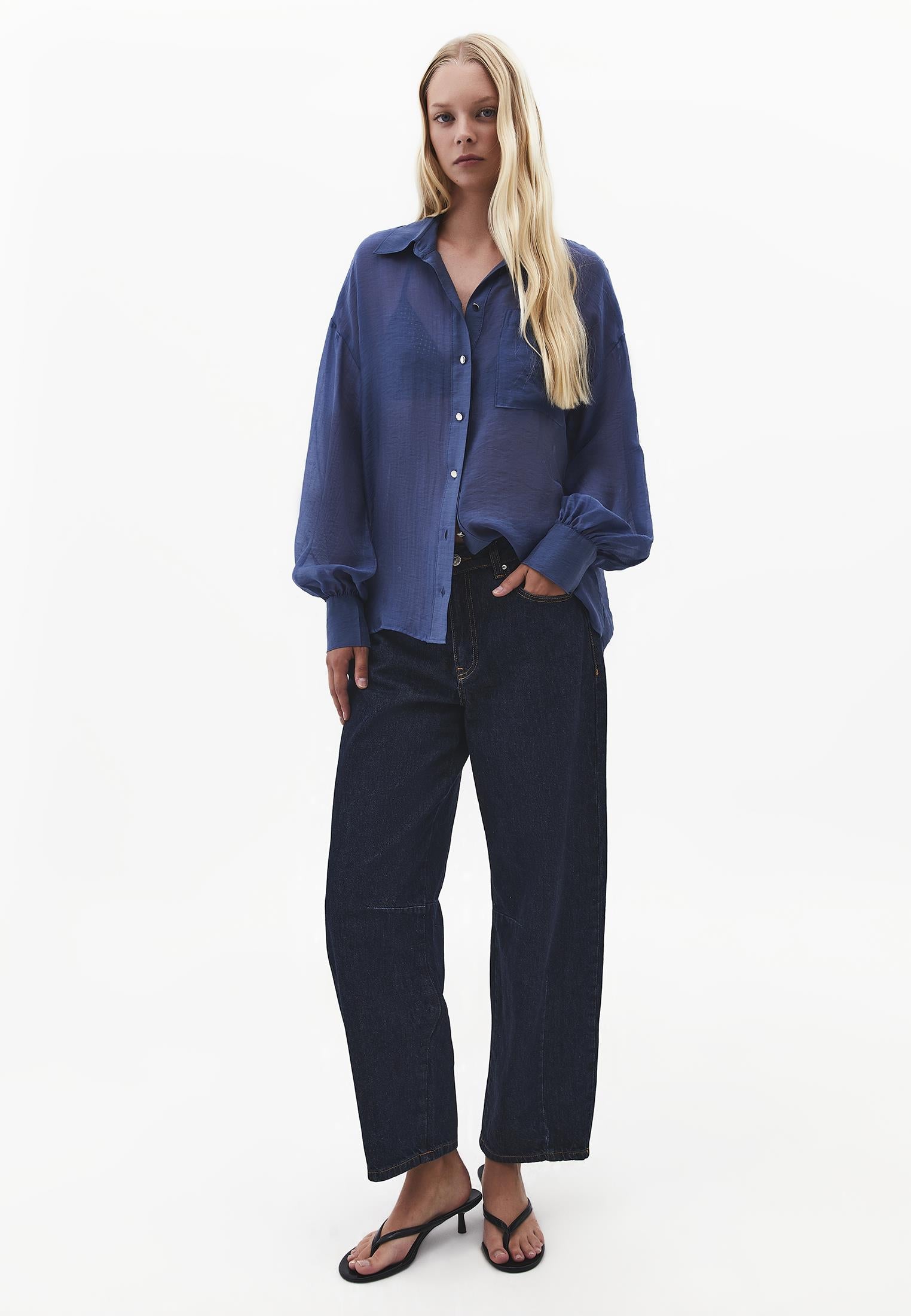 Shirt With Button And Pocket Detail - ENSIGN BLUE