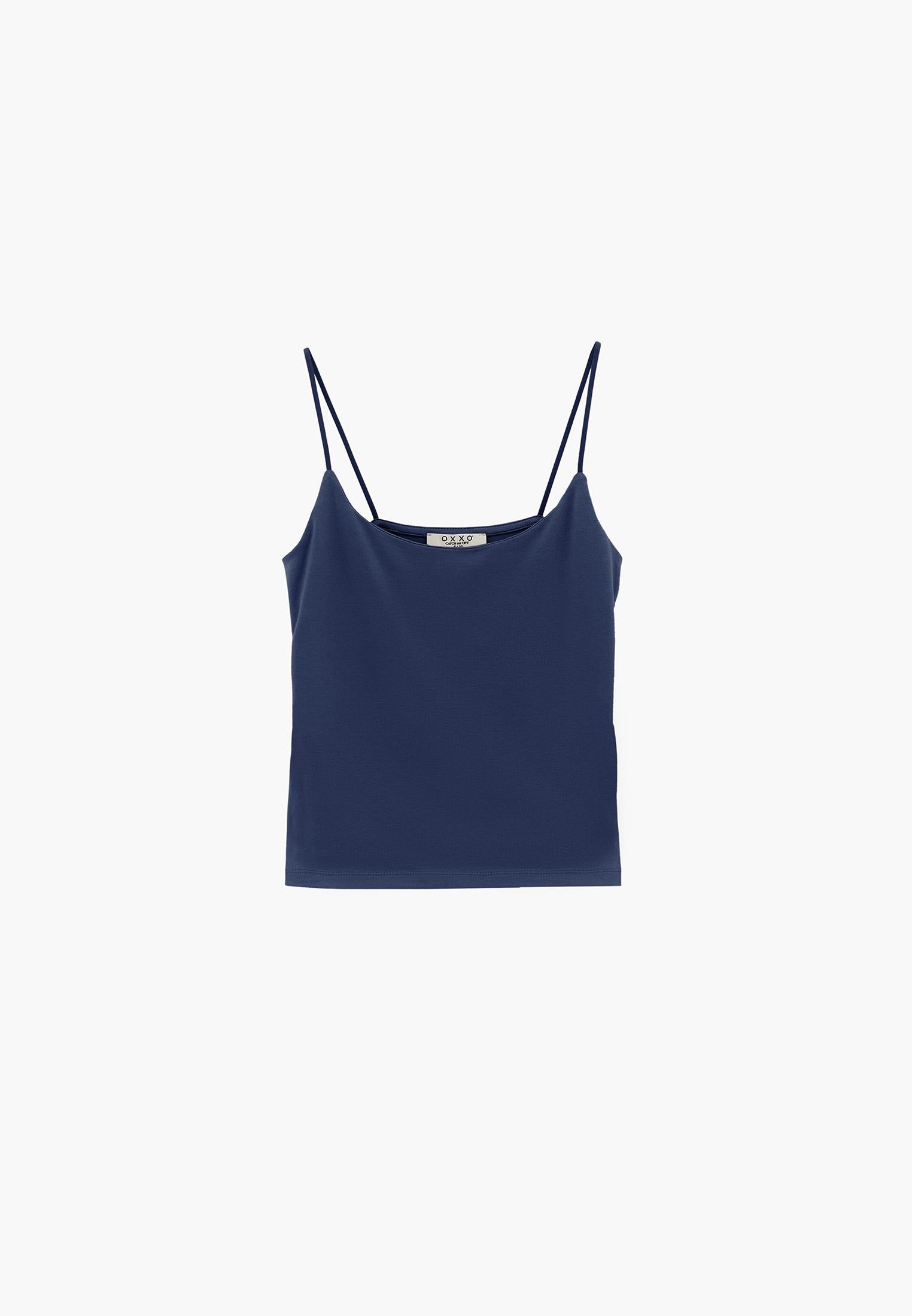 Bodycon Tank Top U Neck - ENSIGN BLUE