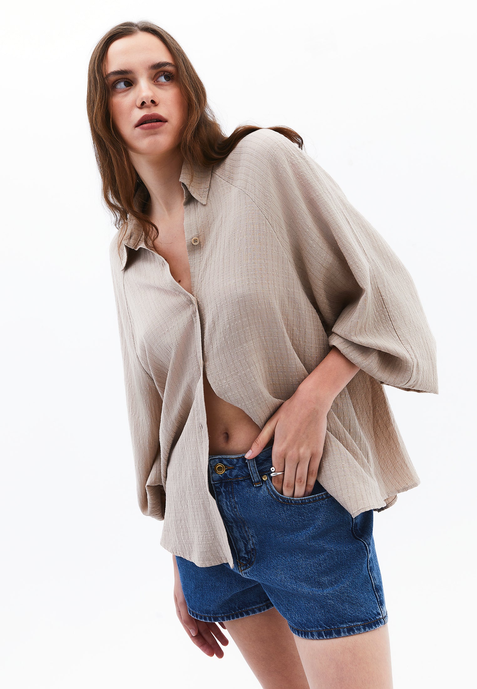 Oversize Shirt - FEATHER GRAY