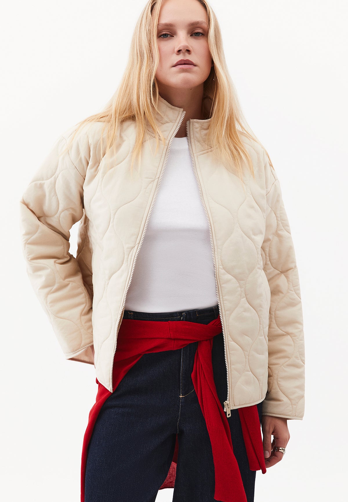 Jacket With Pocket Details - Beige