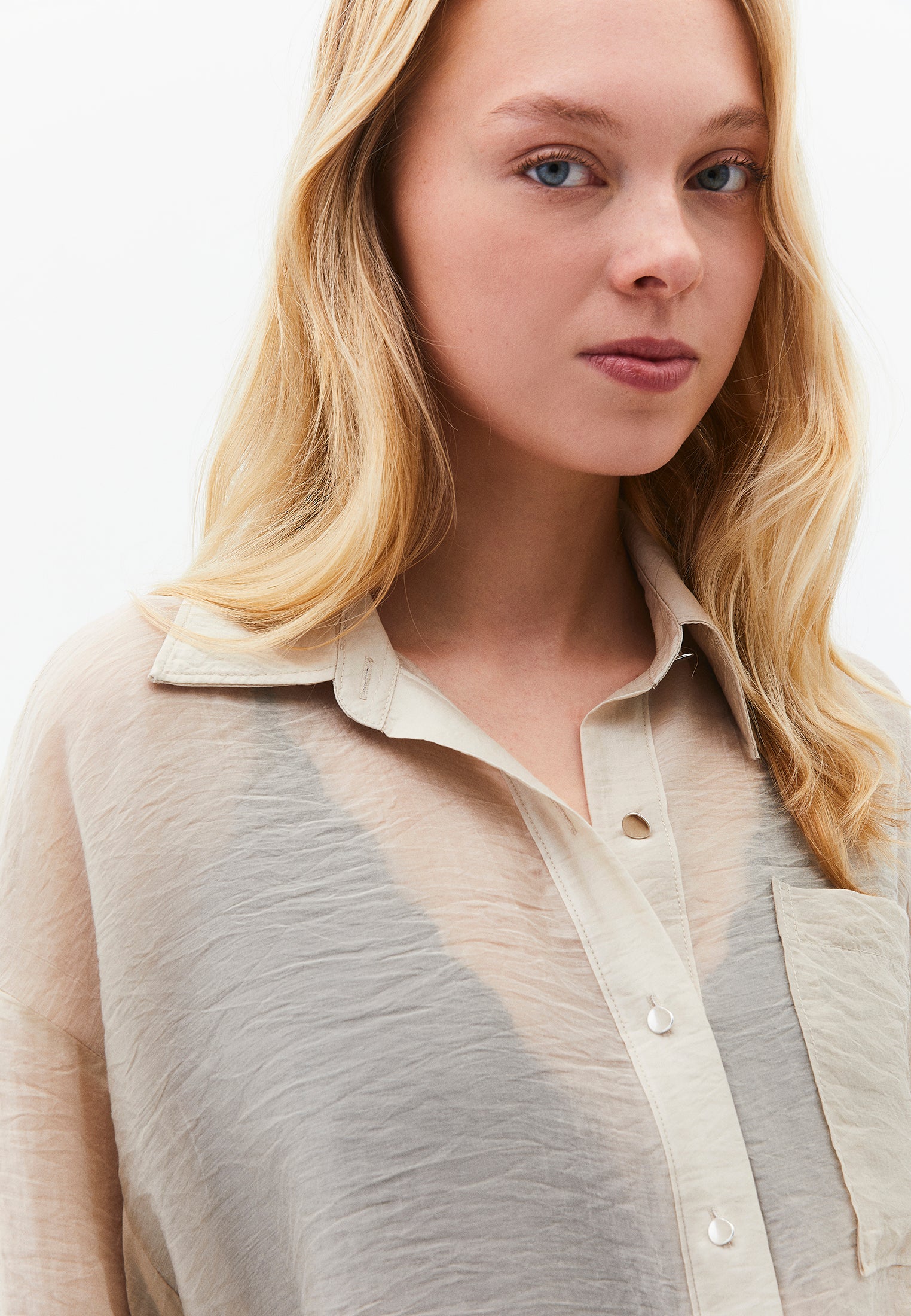 Loose Fit Long Sleeve Shirt - FEATHER GRAY