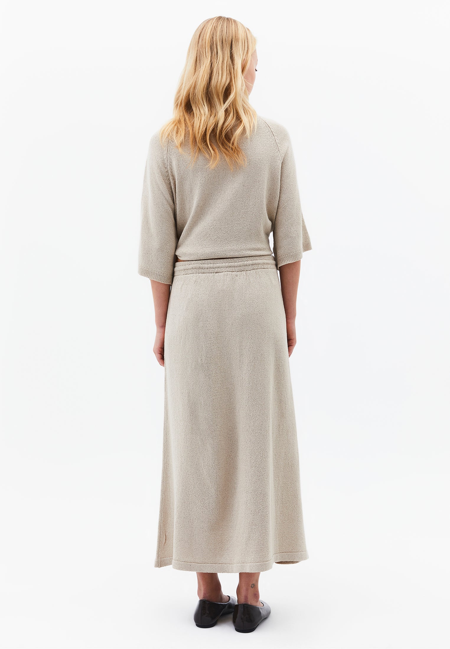 Flared Normal Waist Skirt - FEATHER GRAY