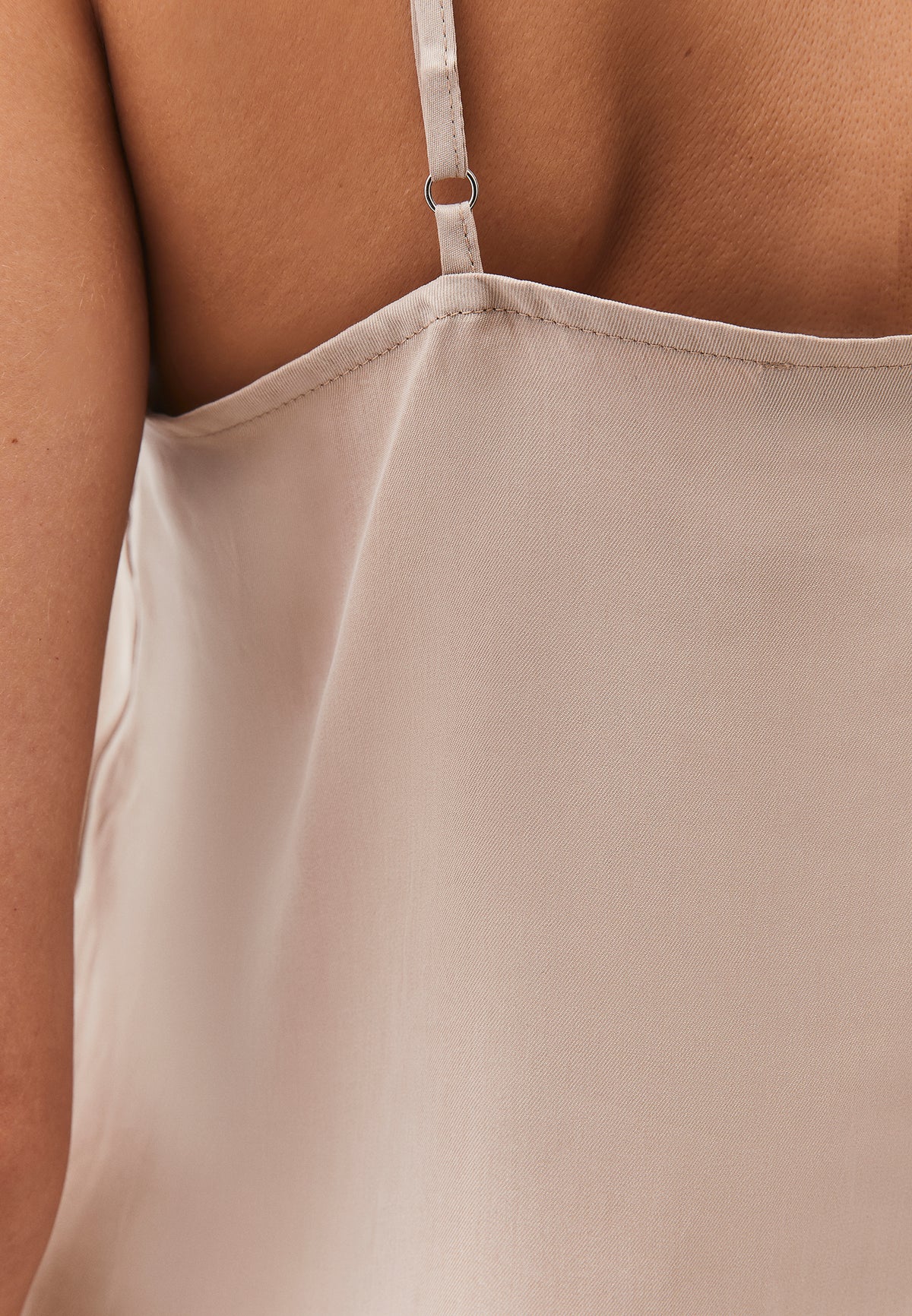 Sleeveless Top With V Neck - FEATHER GRAY