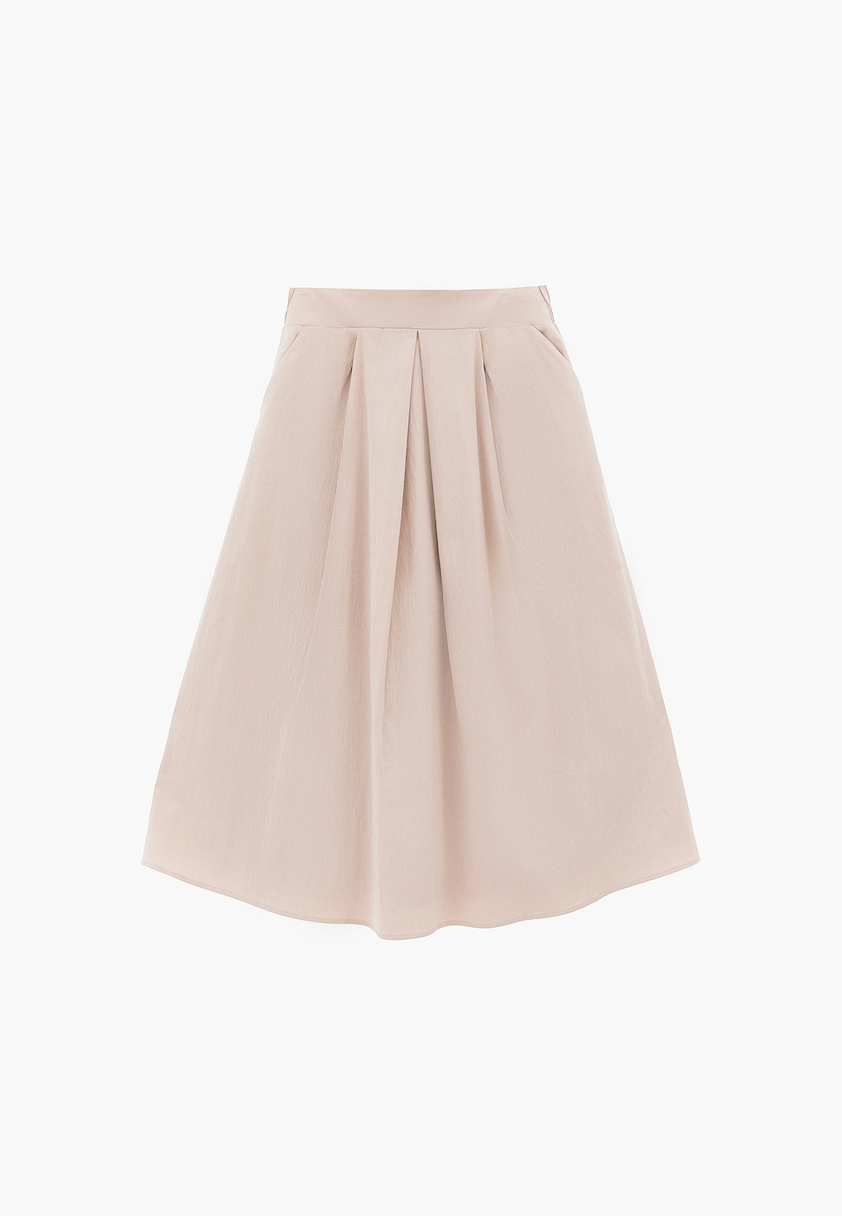 Pleated Long Skirt - FEATHER GRAY