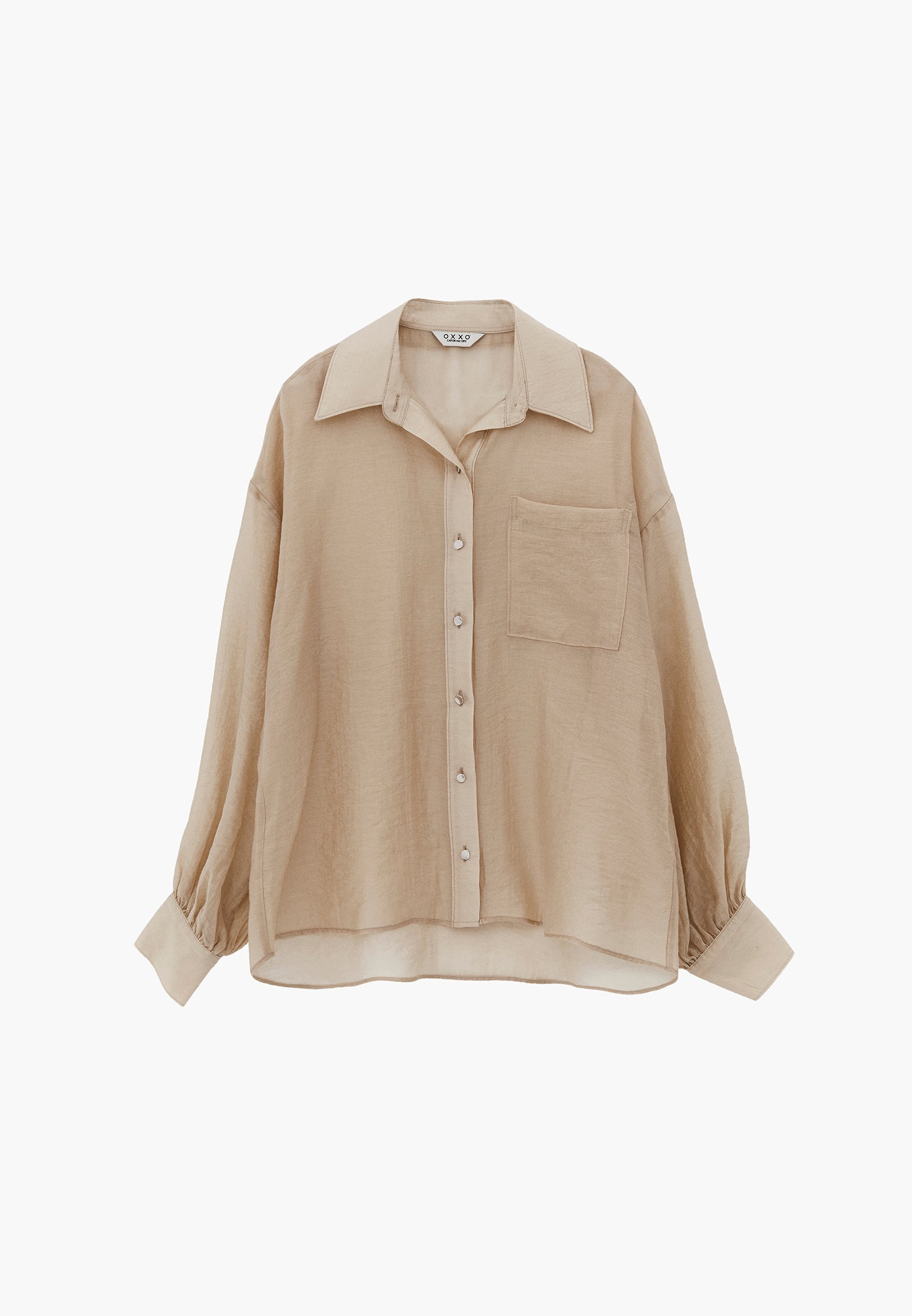 Loose Fit Long Sleeve Shirt - FEATHER GRAY