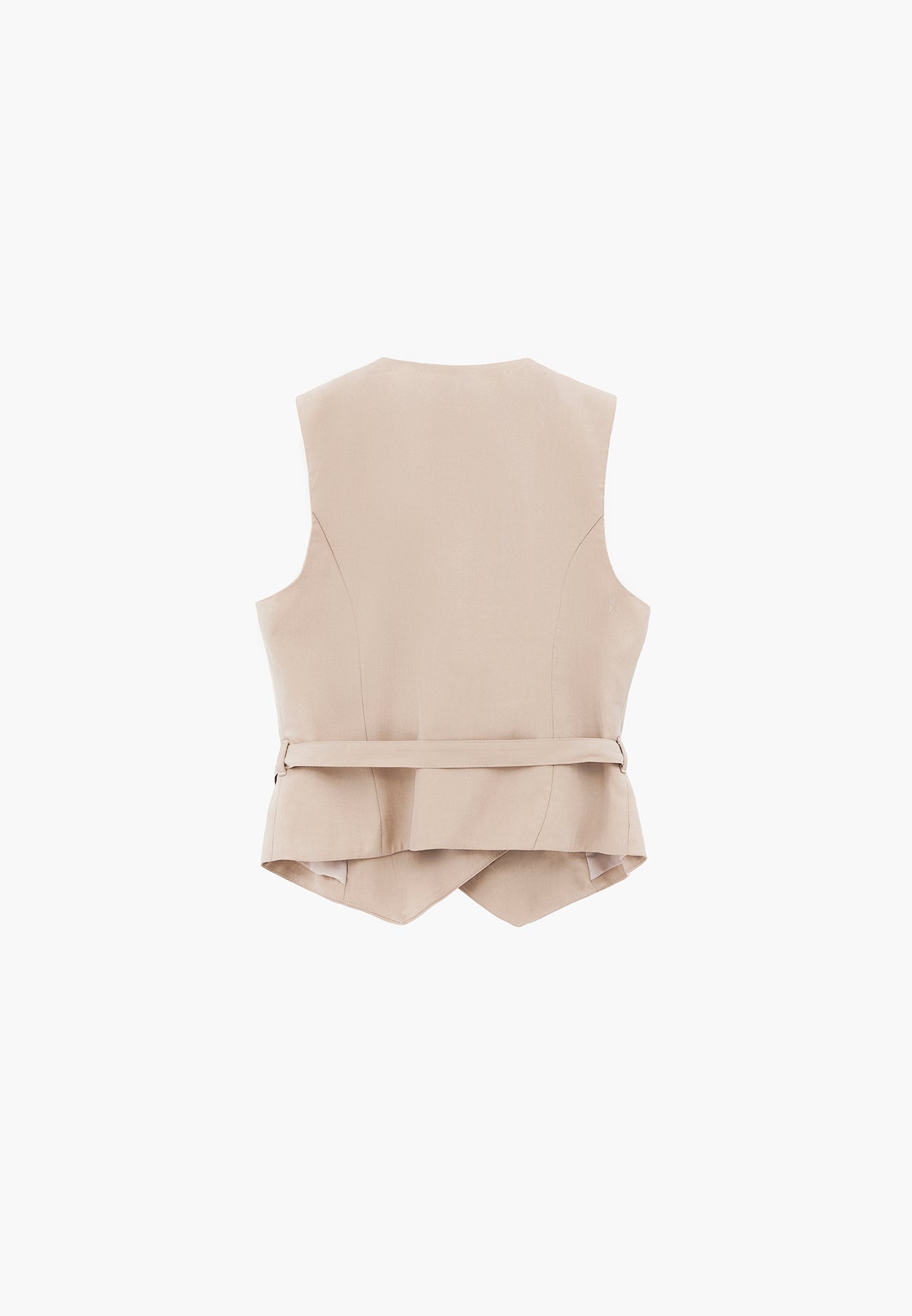 Belted Wrap Vest - FEATHER GRAY