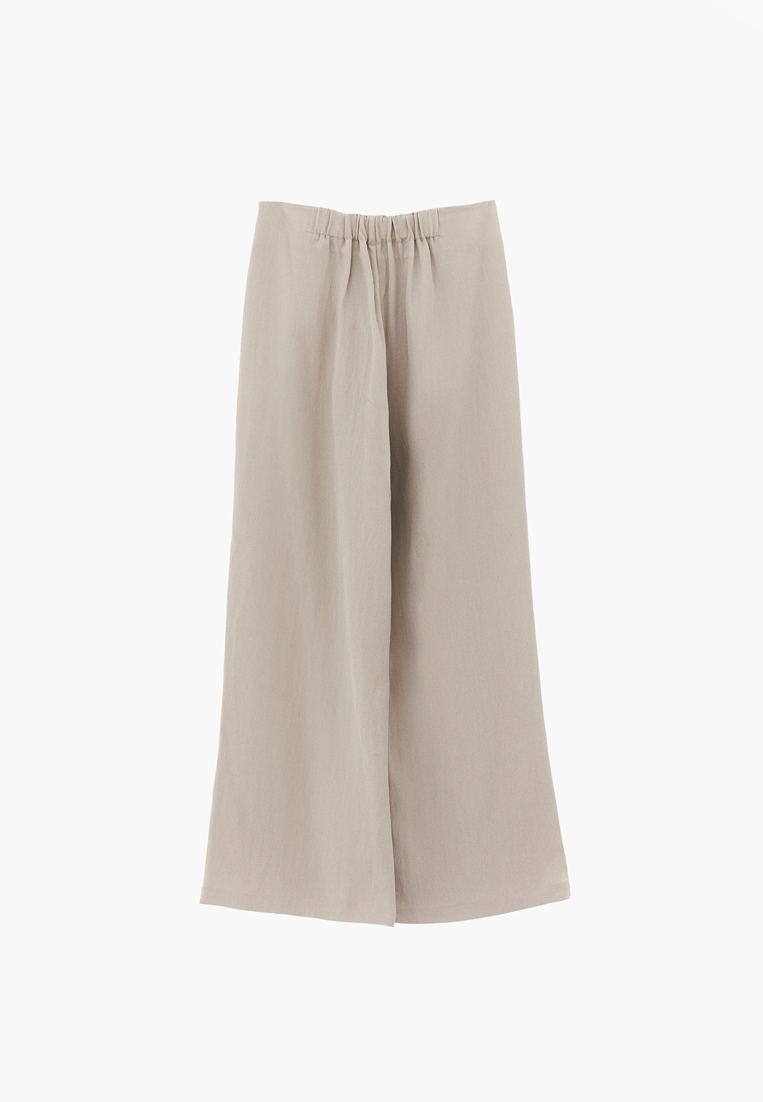 Ultra High Waist Wide Leg Pleated Pants - FEATHER GRAY