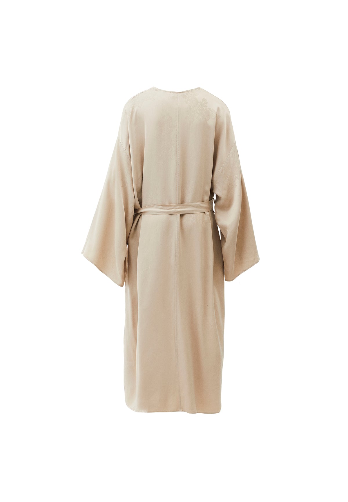 Long Embroidered Detail Oversize Kimono - Beige