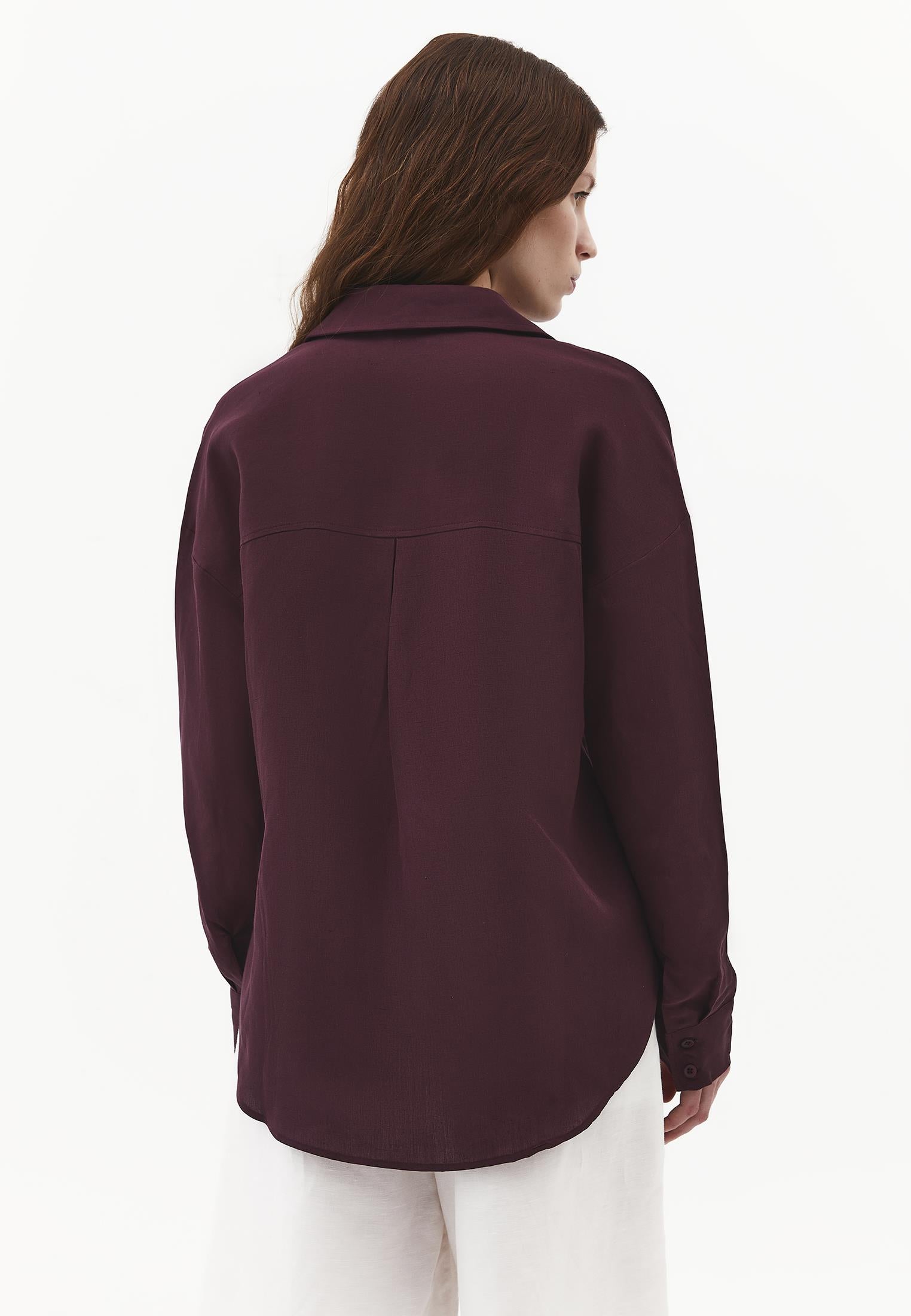 Loose Fit Button Detailed Long Sleeve Shirt - FIG