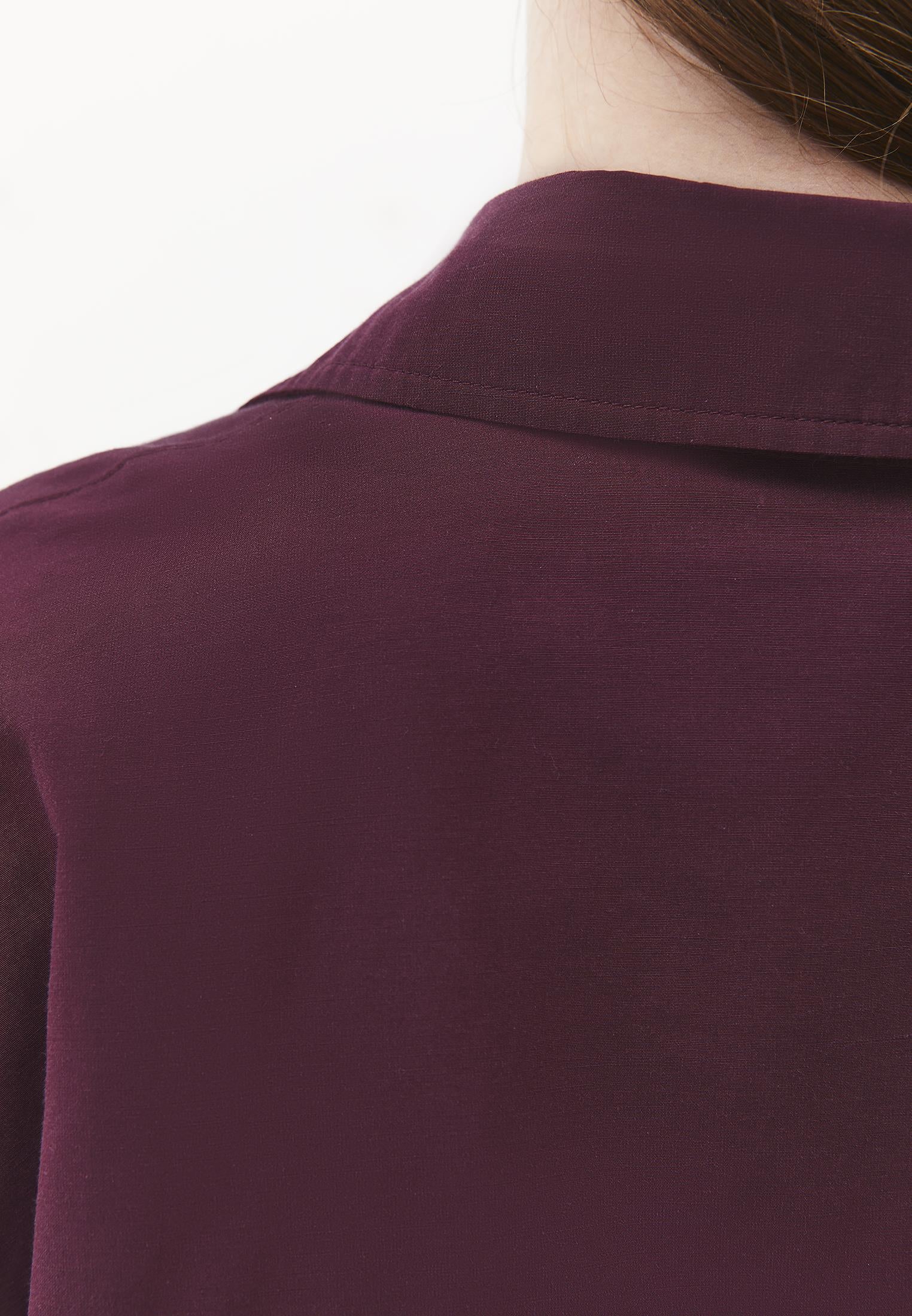 Oversize 3/4 Sleeve Buttoned Shirt - FIG