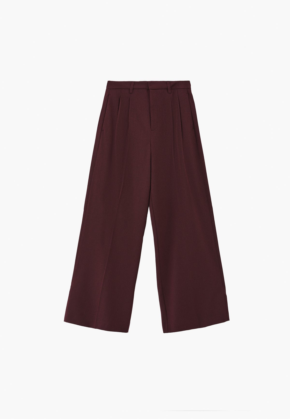 Pleated Wide Leg Pants - Purple