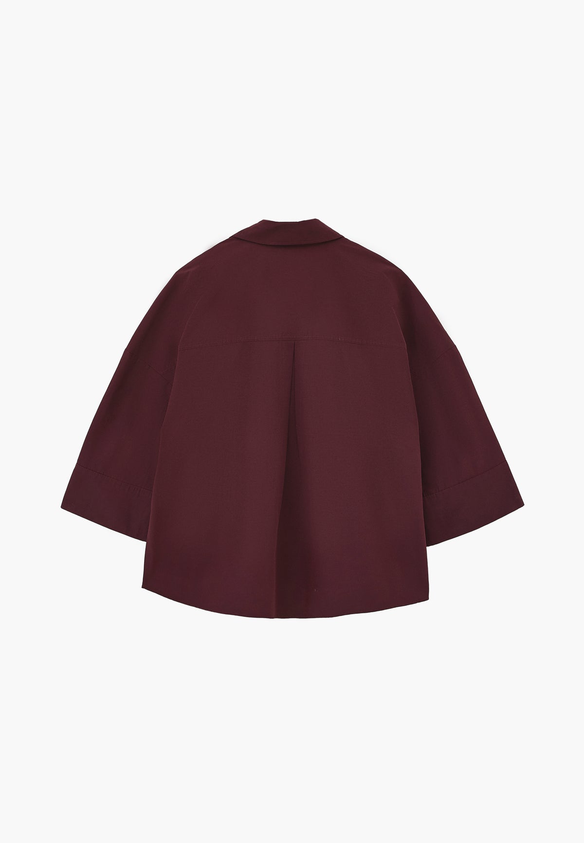 Oversize 3/4 Sleeve Buttoned Shirt - FIG