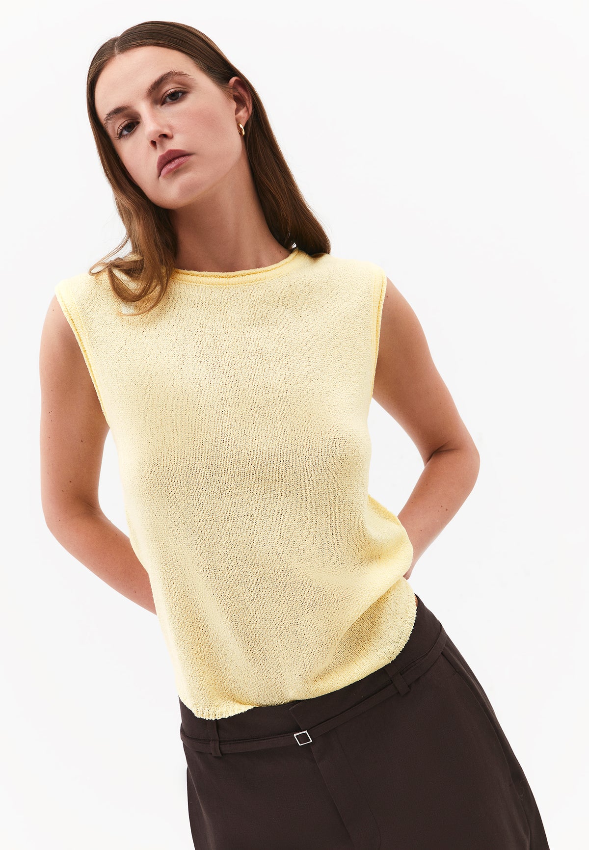 Asymmetric Tunic Knit Tank - FLAN