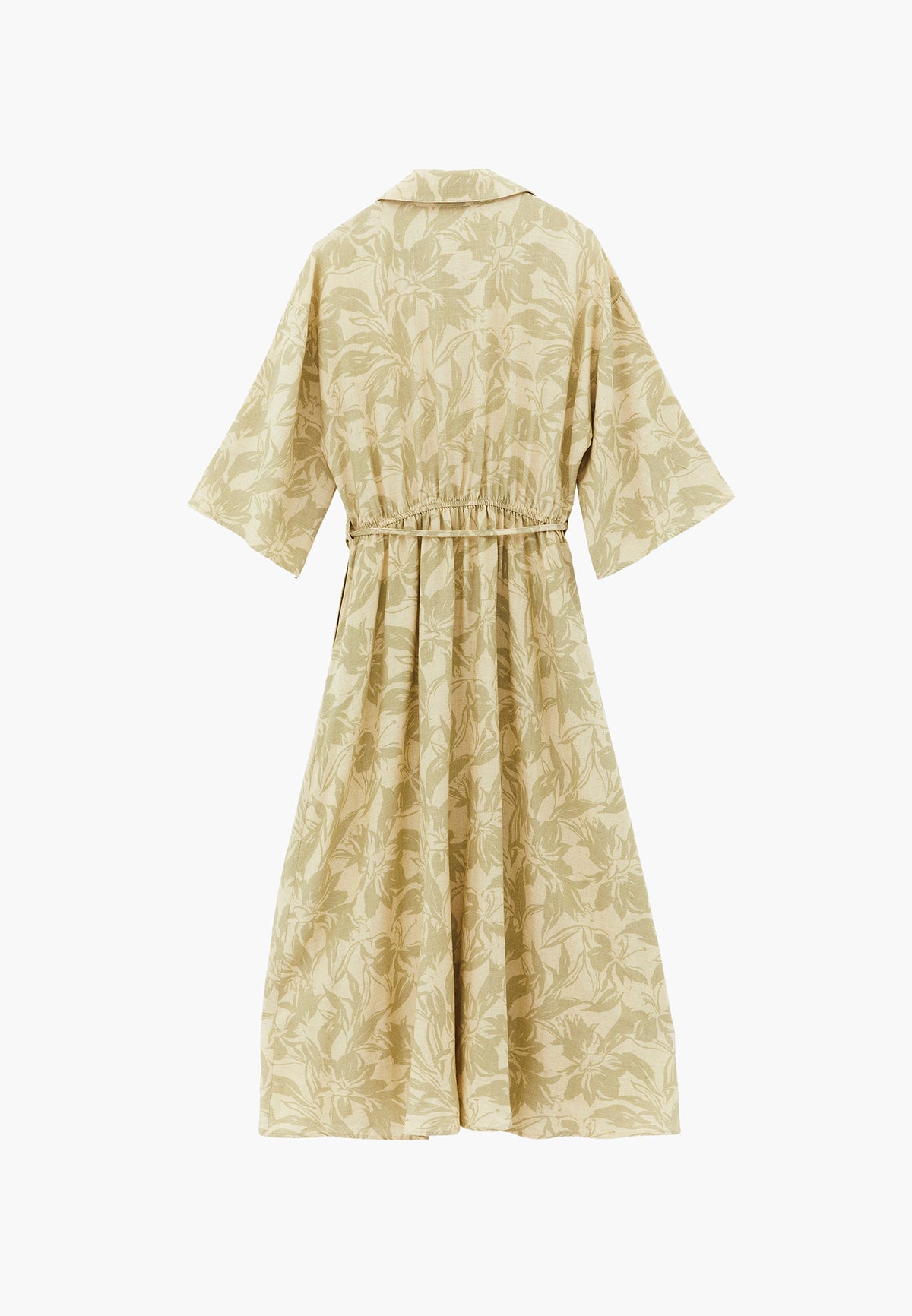 Flared Long Printed Dress - FLORAL COMB
