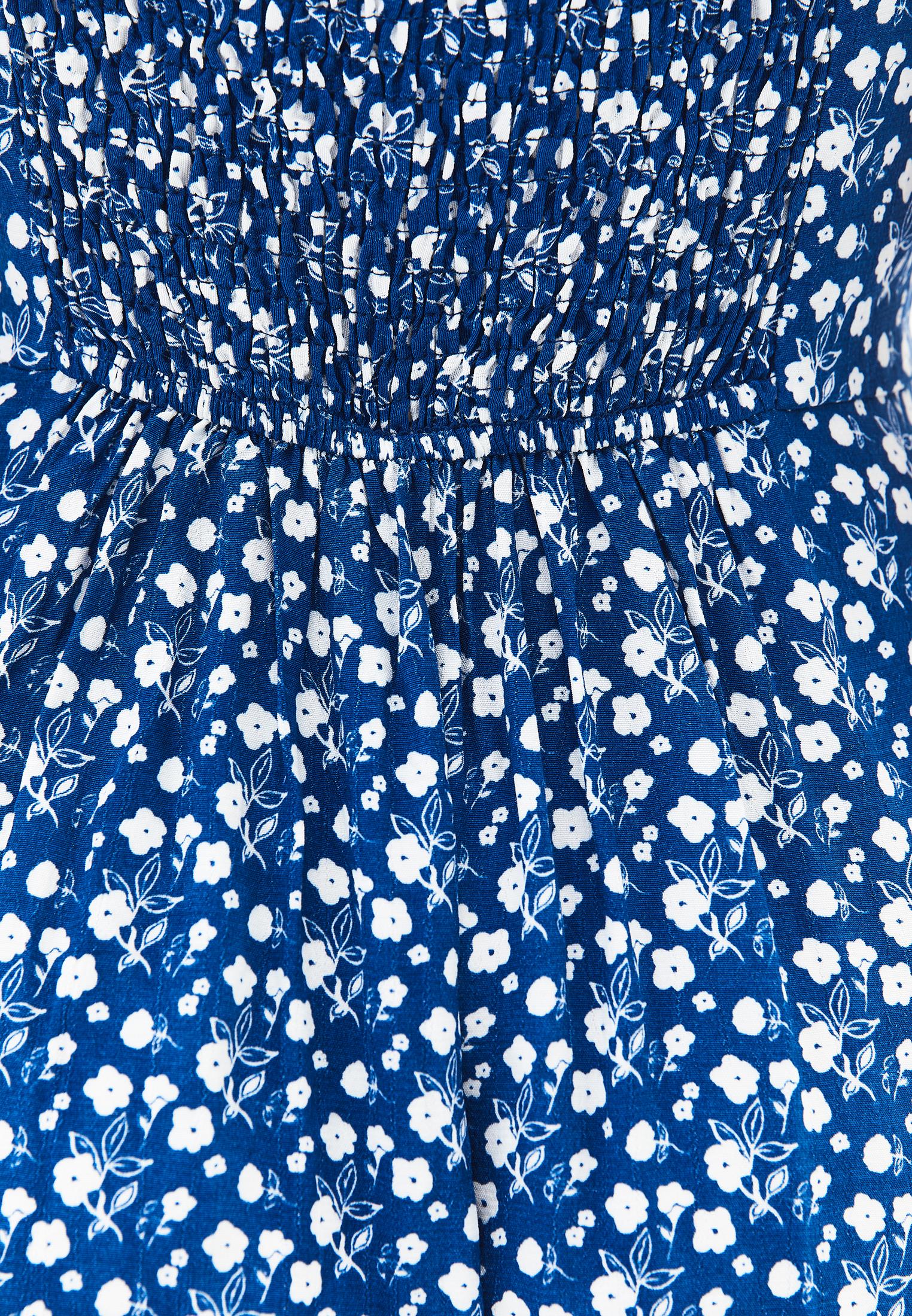 Sweetheart Neck Printed Slit Detailed Midi Dress - FLORAL PRINT