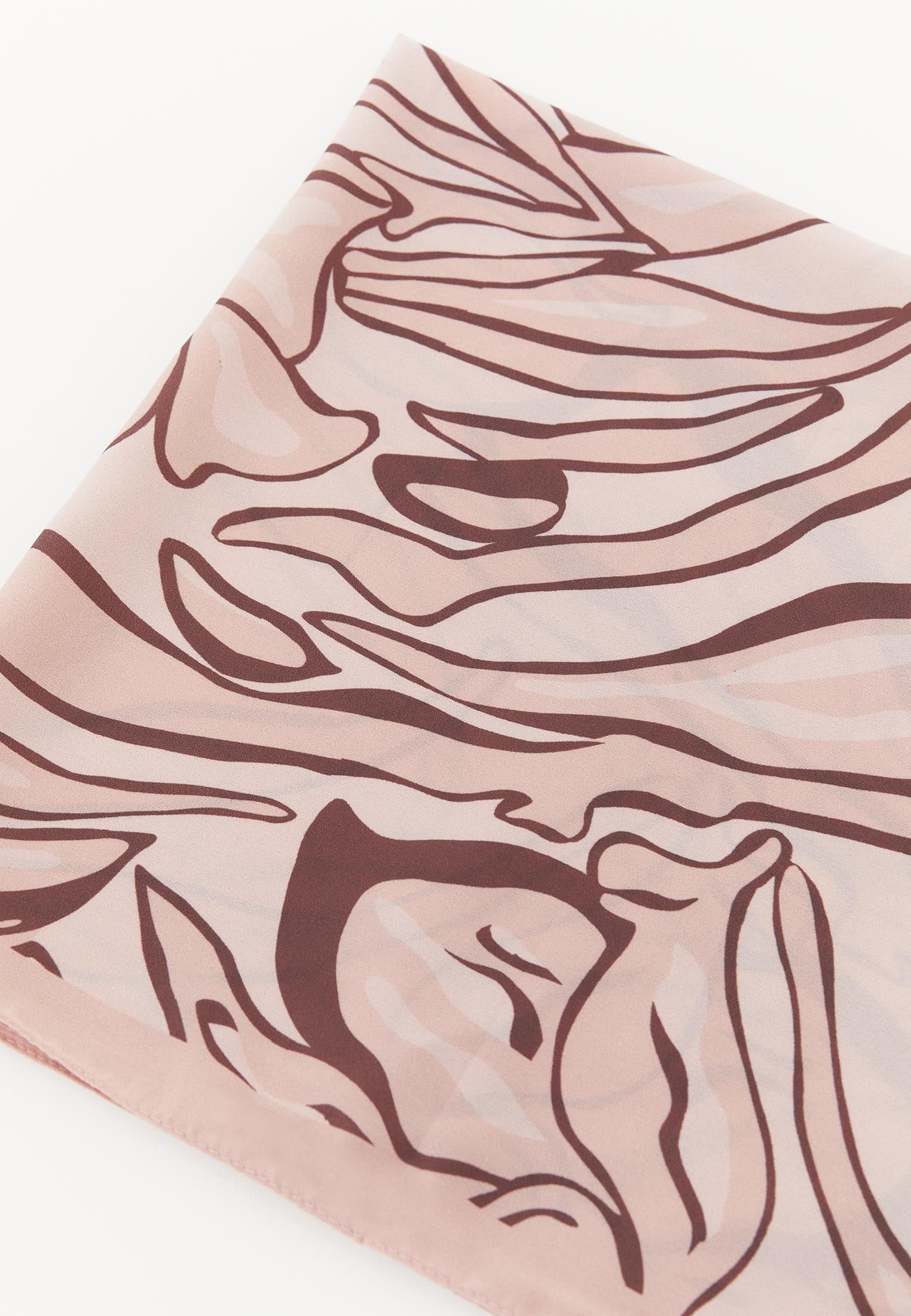 Patterned Scarf - FLOWER COMB