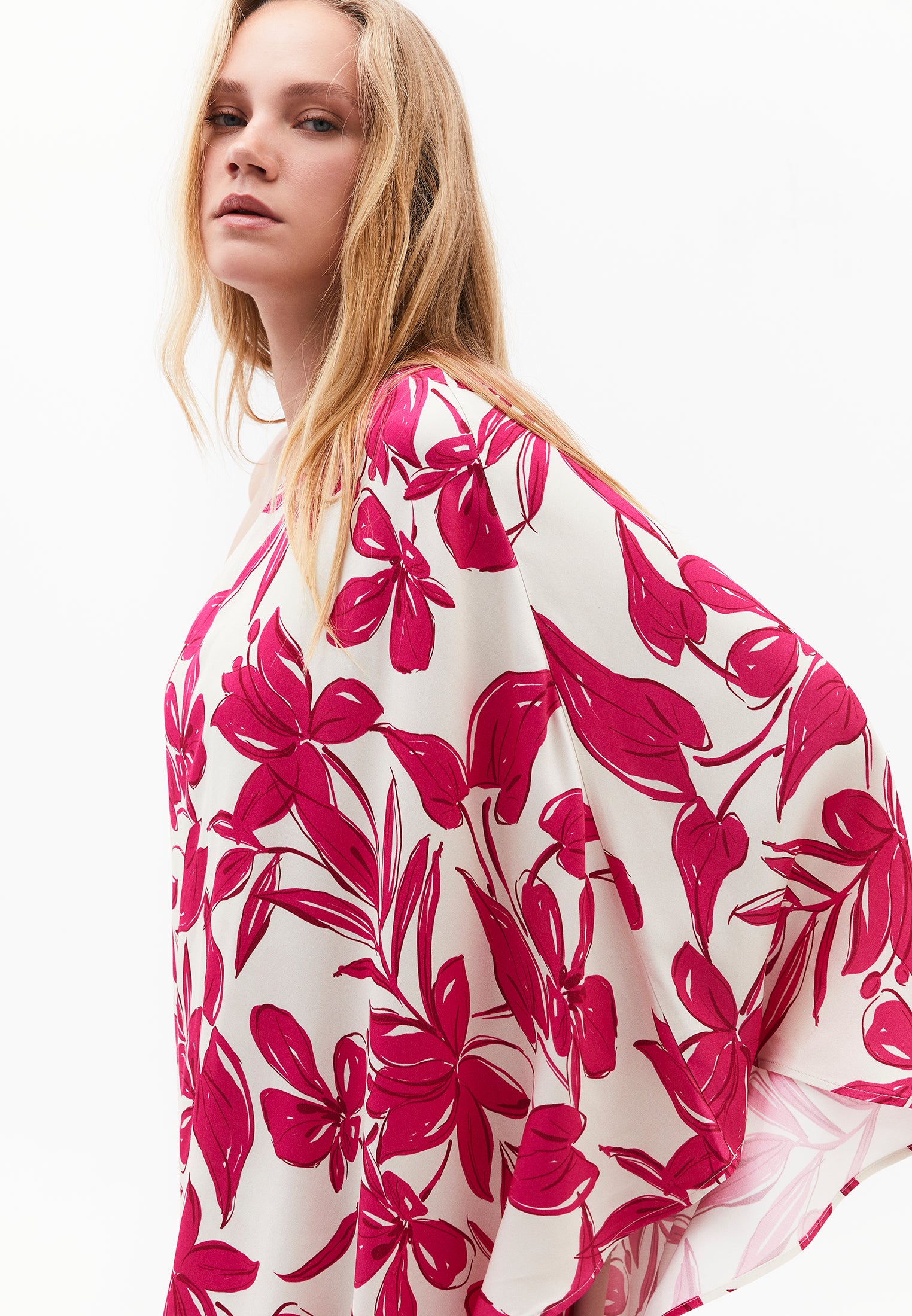 Asymmetric One Shoulder Long Dress - FLOWER COMB