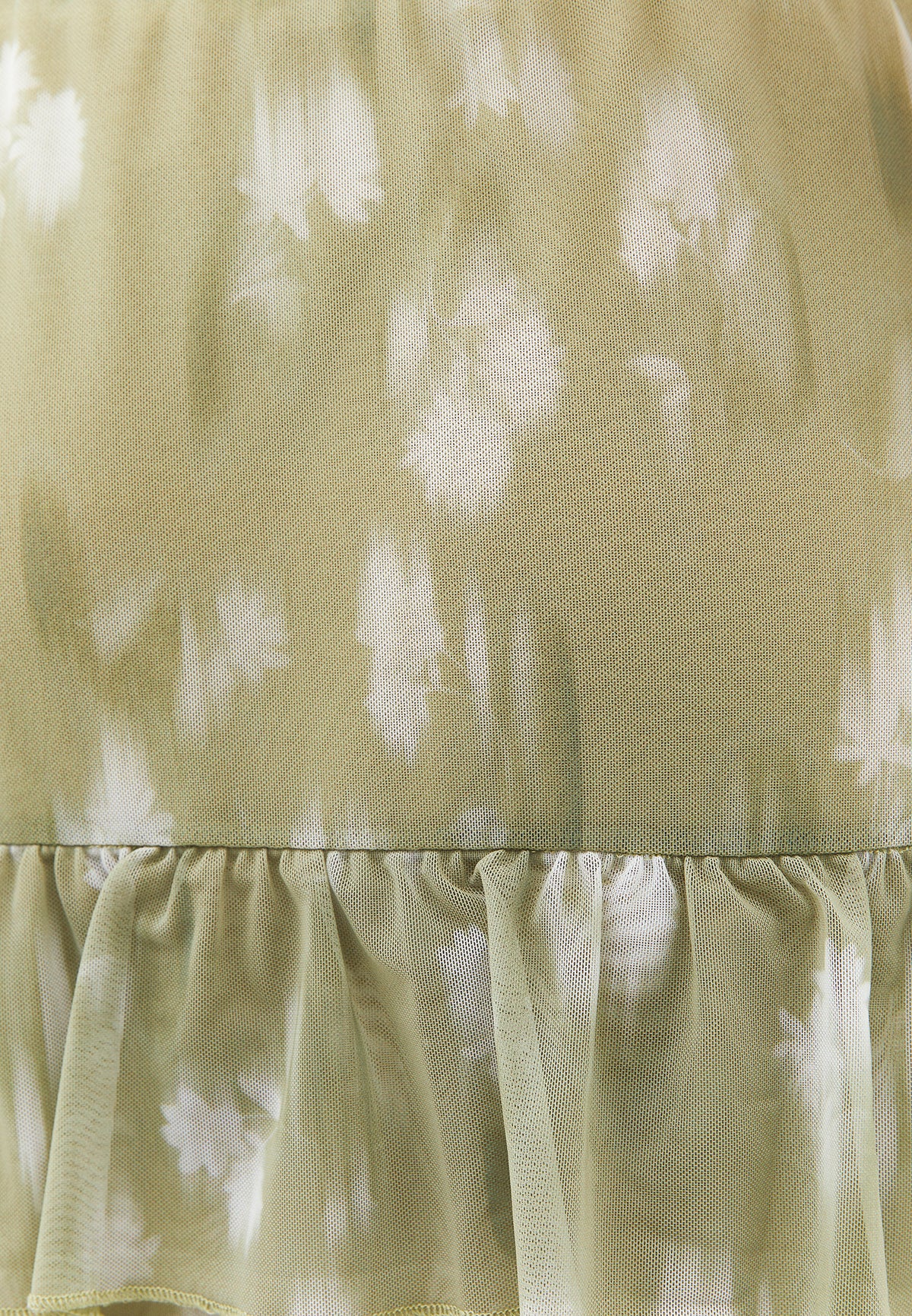 Long High Waist Printed Ruffled Skirt - FLOWER COMB