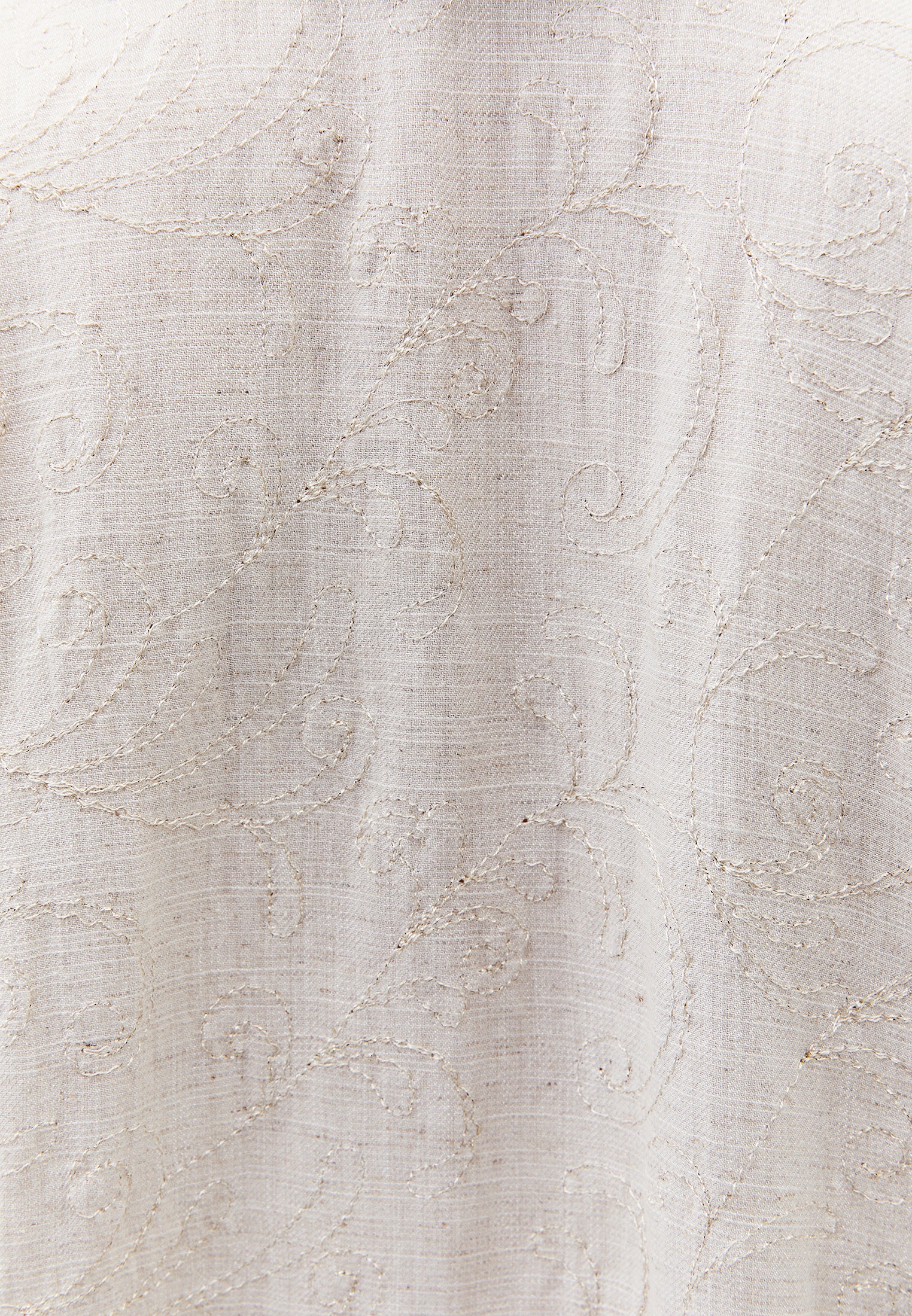 Long Kimono With Embroidery Detail - FLOWER COMB
