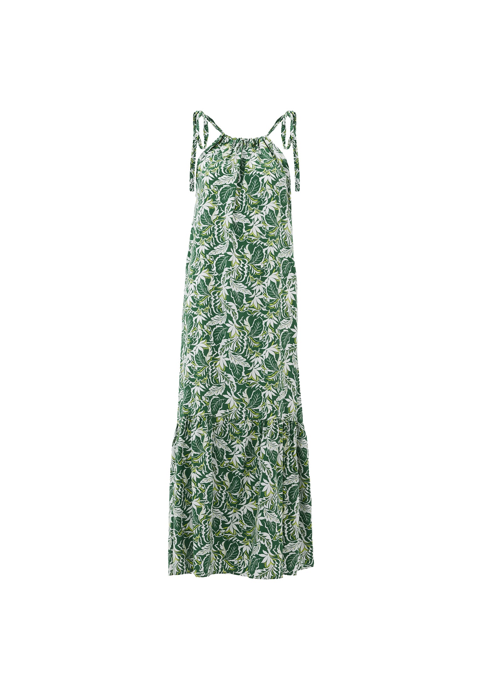 Halter Neck Tie Dress - FLOWER COMB