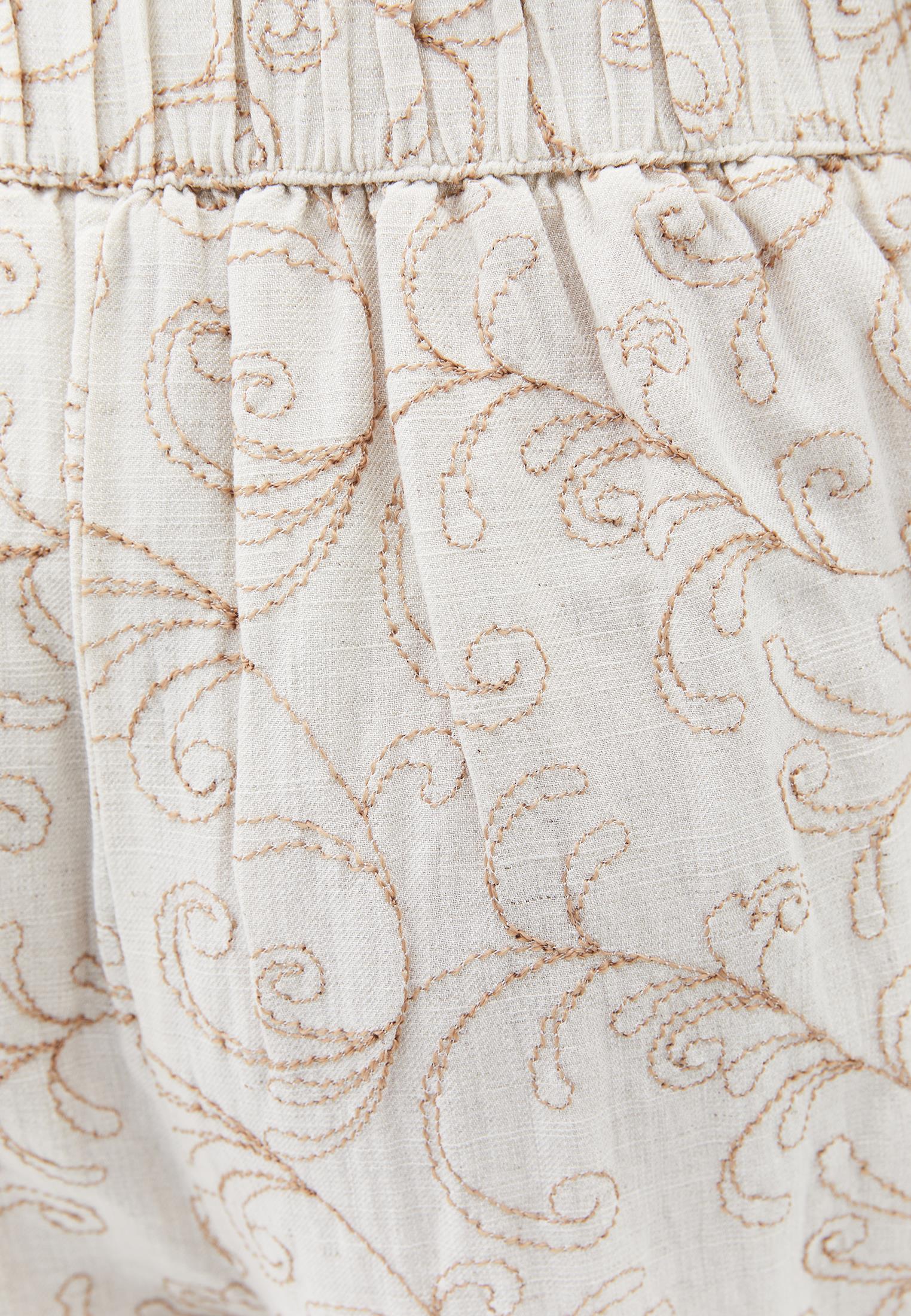 Capri Embroidered Cropped Culotte Trousers - FLOWER COMB