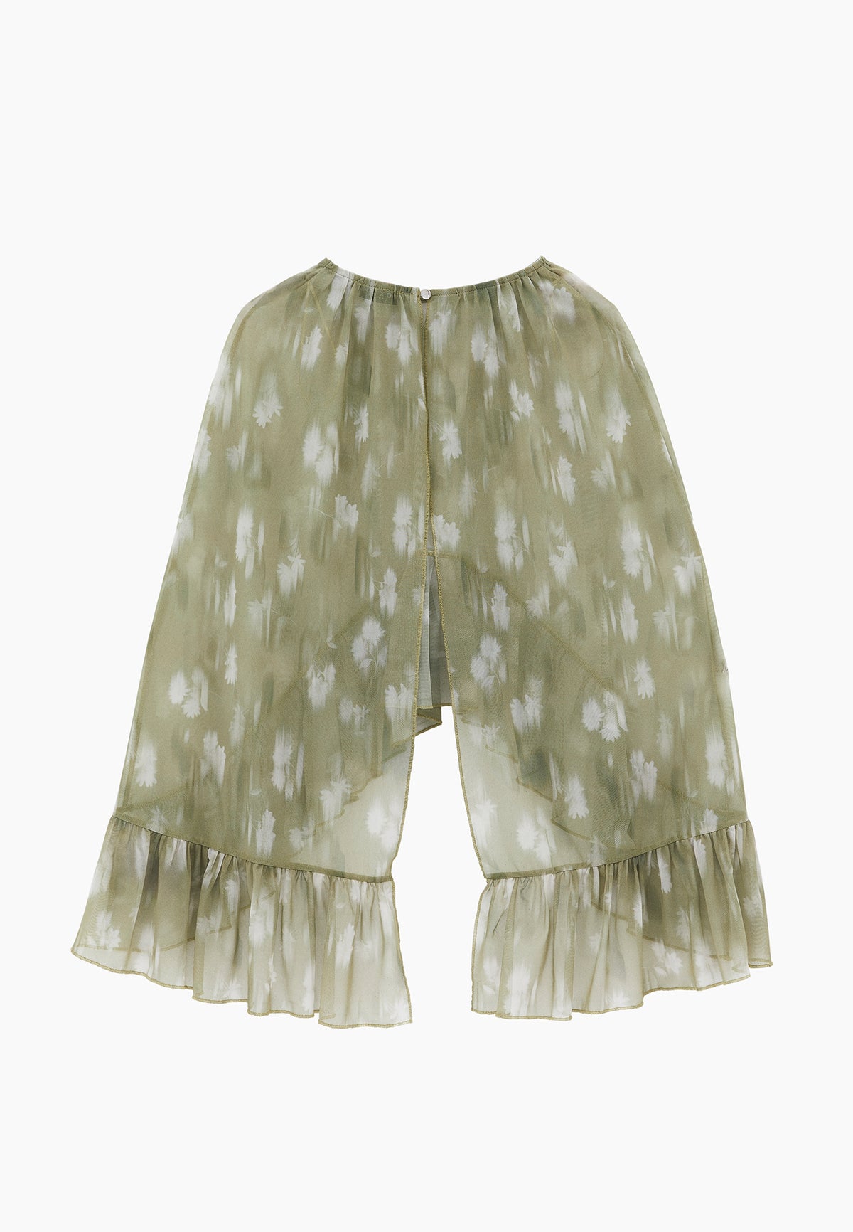 Kimono With Ruffle Details And Bateau Neck - FLOWER COMB