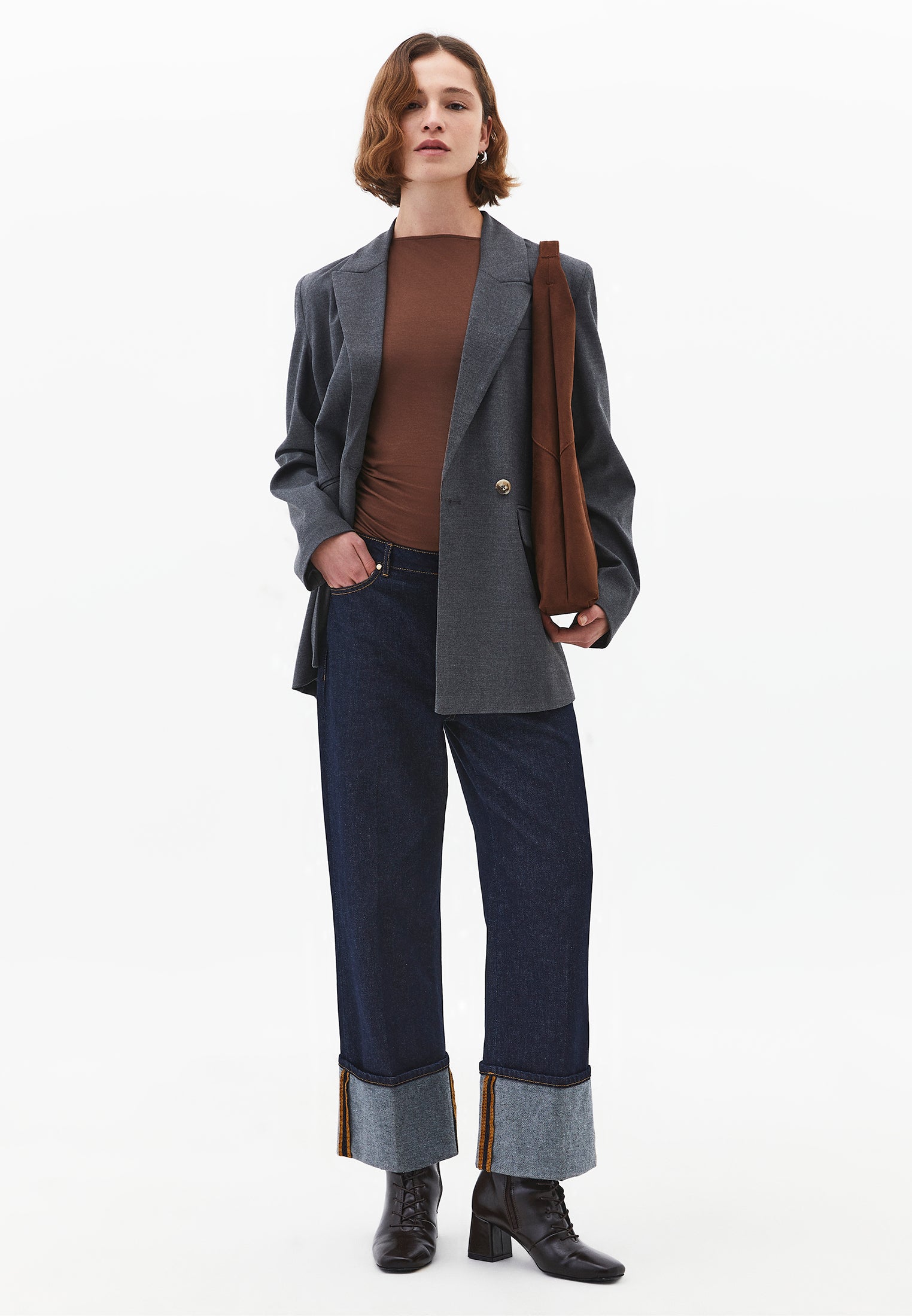 Boat Neck Bodycon Tank Top - FONDUE FUDGE