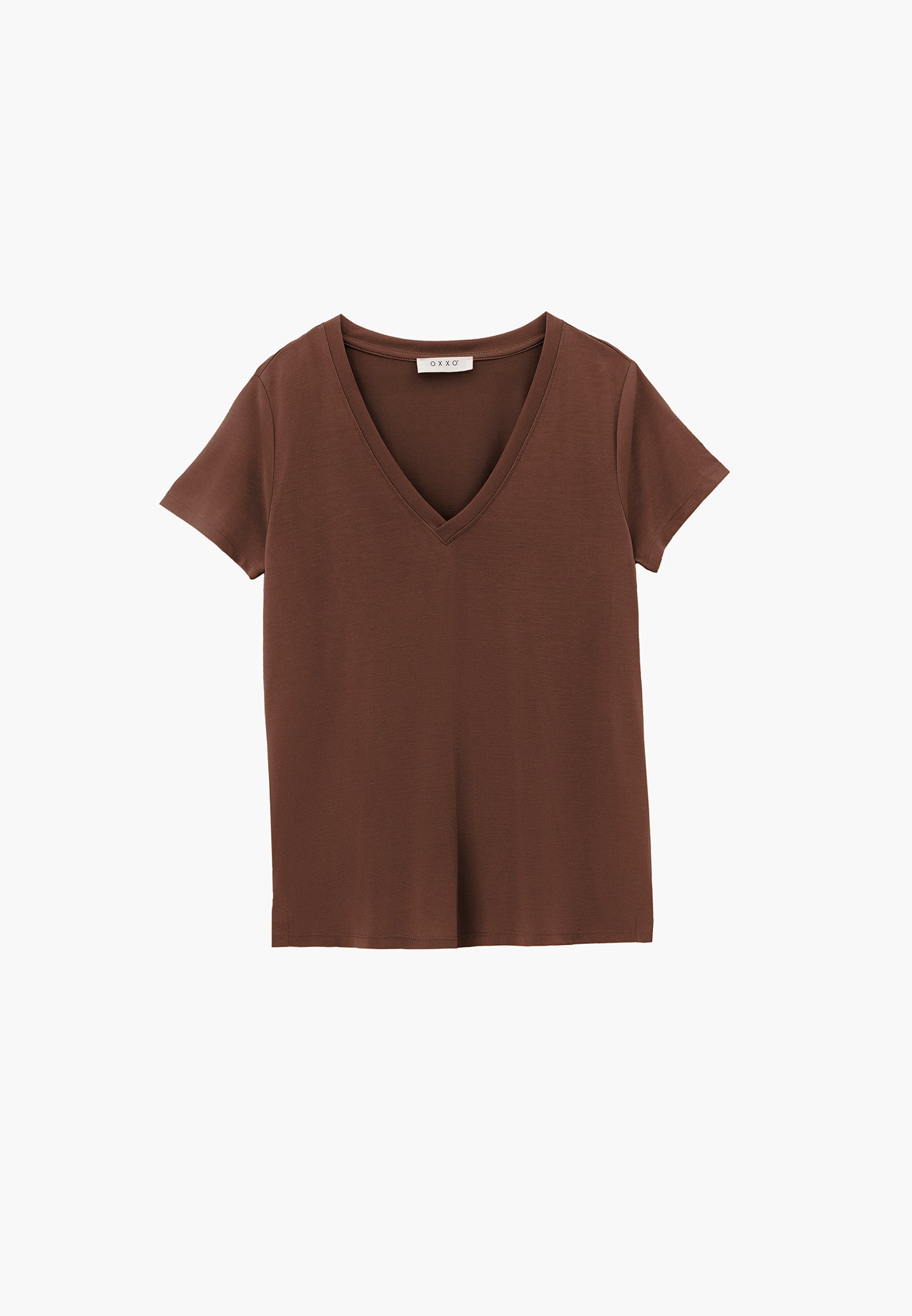 V Neck T-Shirt - FONDUE FUDGE