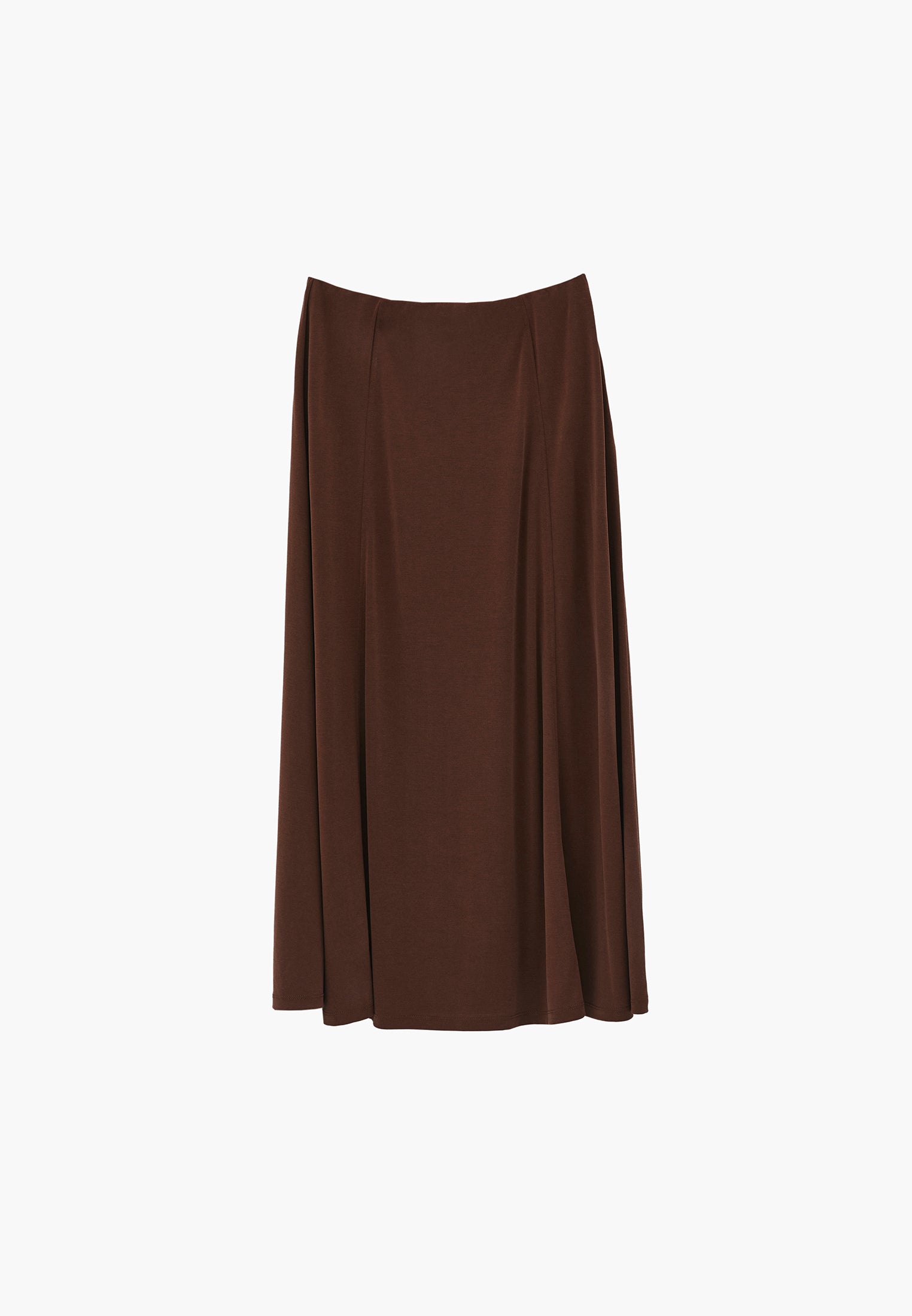 High Waist A Line Midi Skirt - FONDUE FUDGE