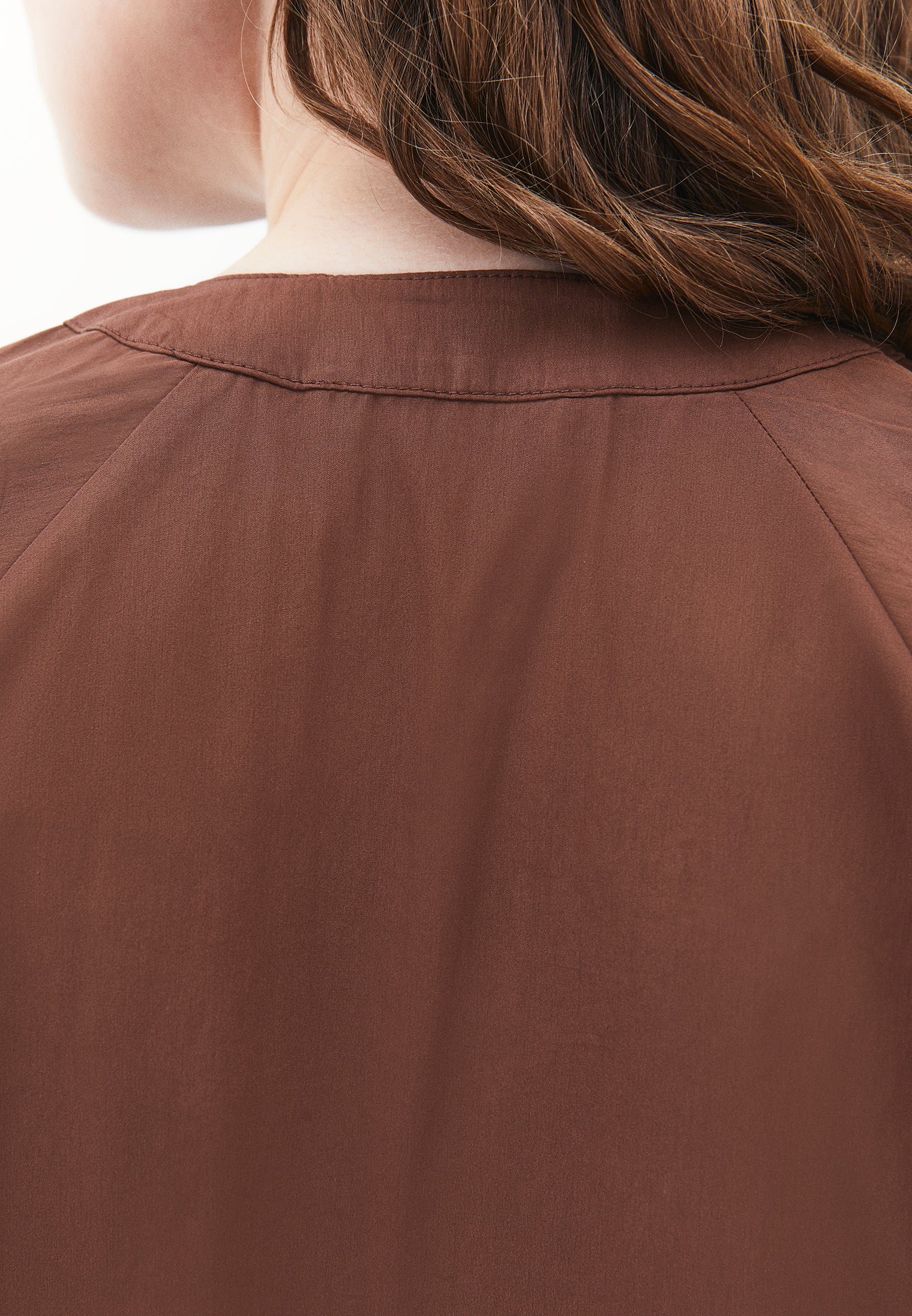 Oversize Raglan Sleeve Shirt - FONDUE FUDGE