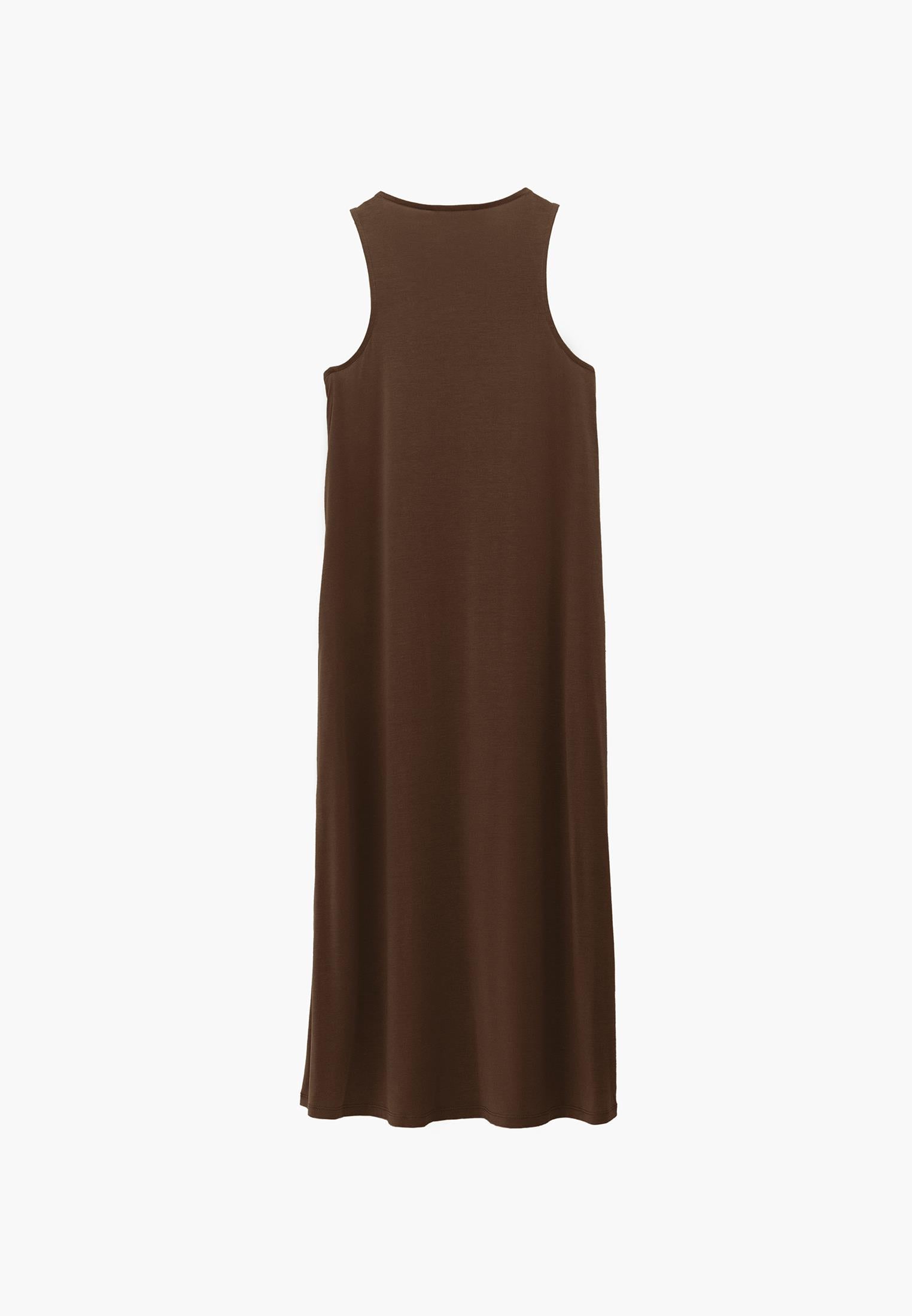 Halter Neck A-Line Midi Dress - FONDUE FUDGE