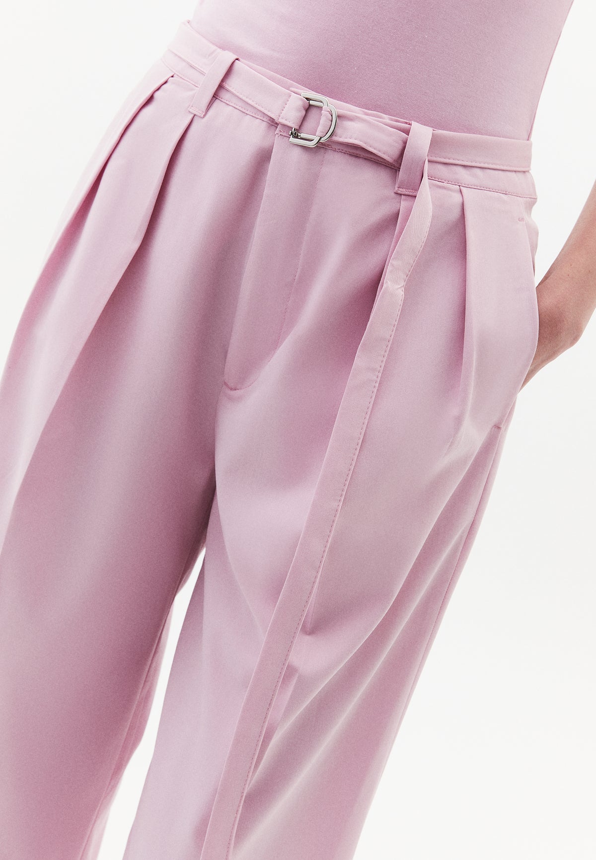 High Waist Wide Leg Pants - FRAGRANT LILAC