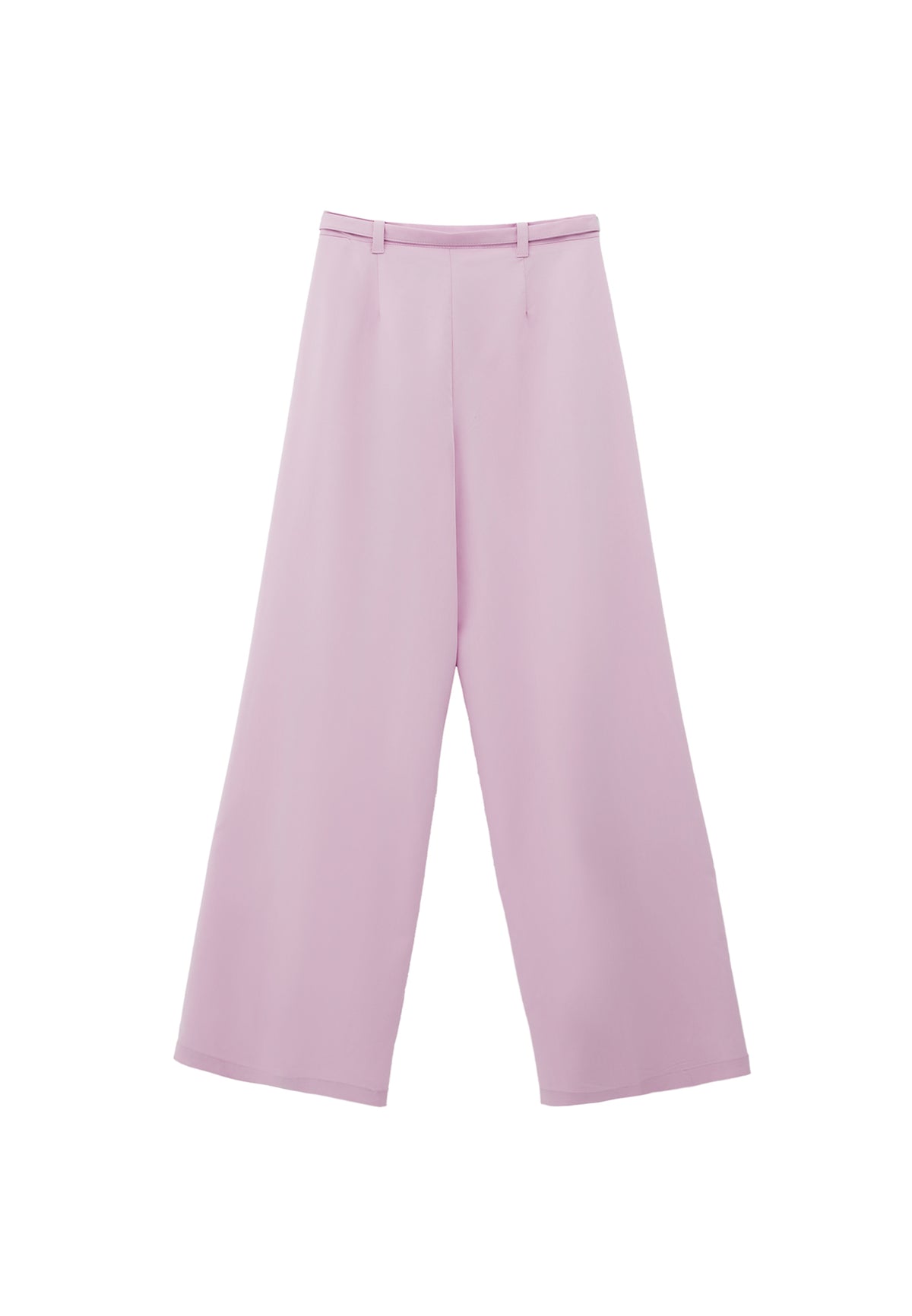 High Waist Wide Leg Pants - FRAGRANT LILAC