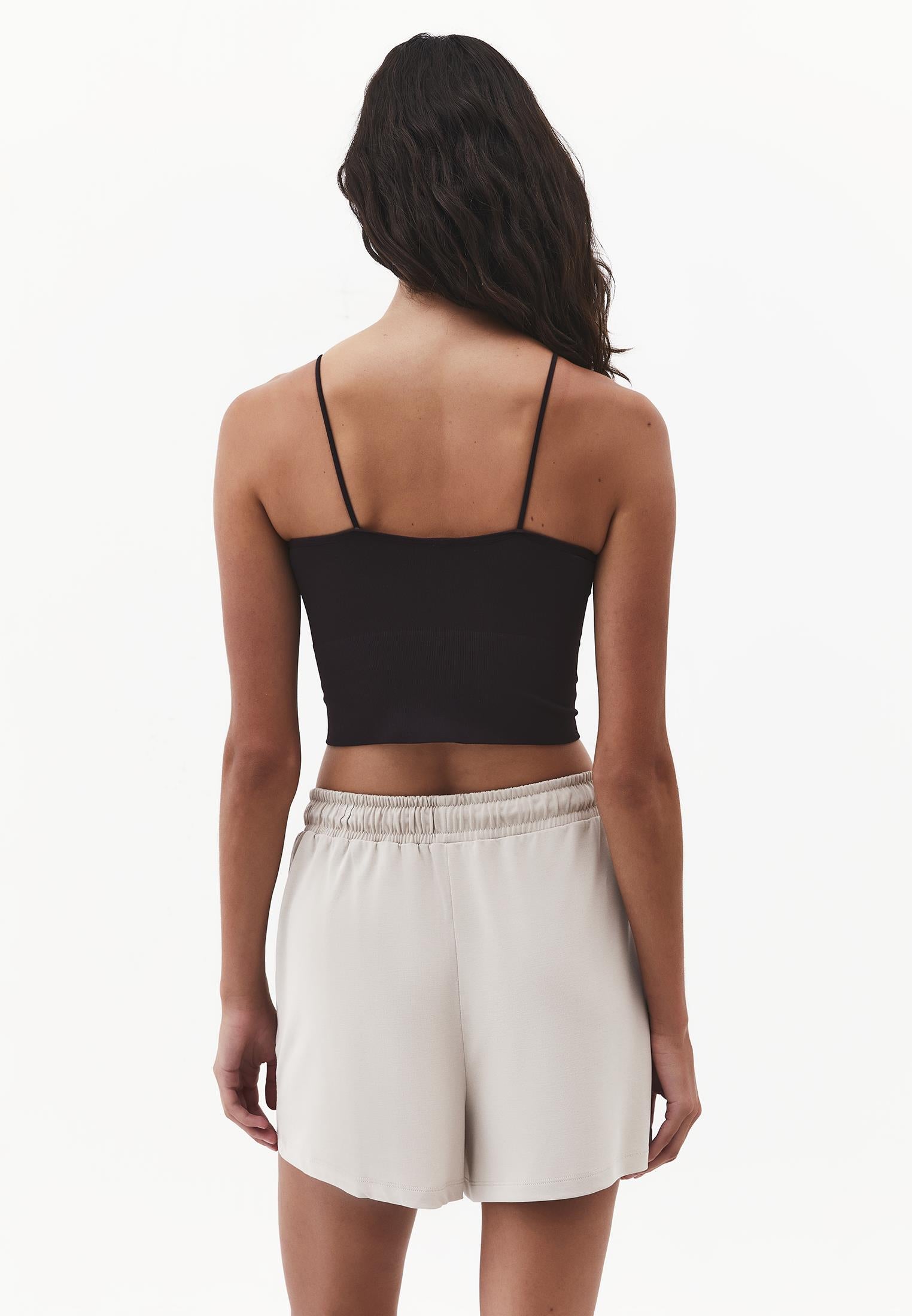 V-Neck Cropped Top - GANACHE
