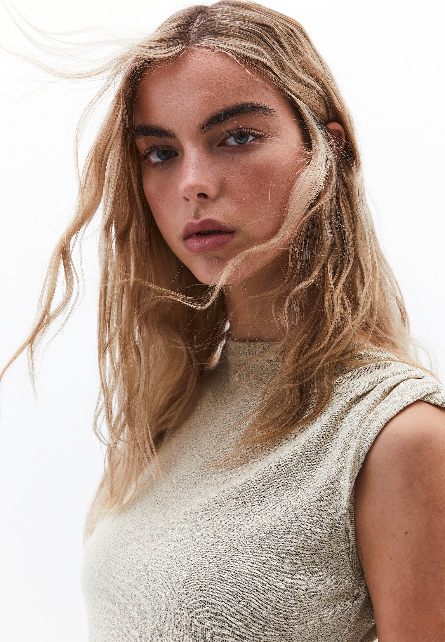 Glitter High Neck Dress - GOLD