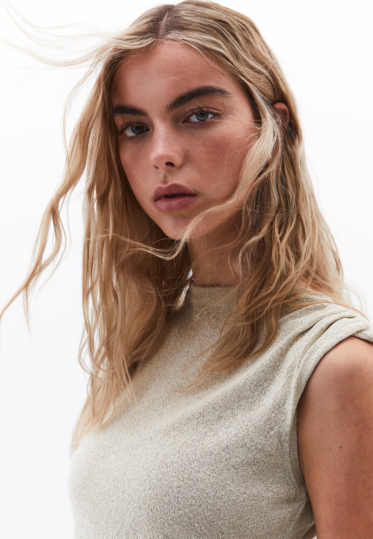 Glitter High Neck Dress - GOLD