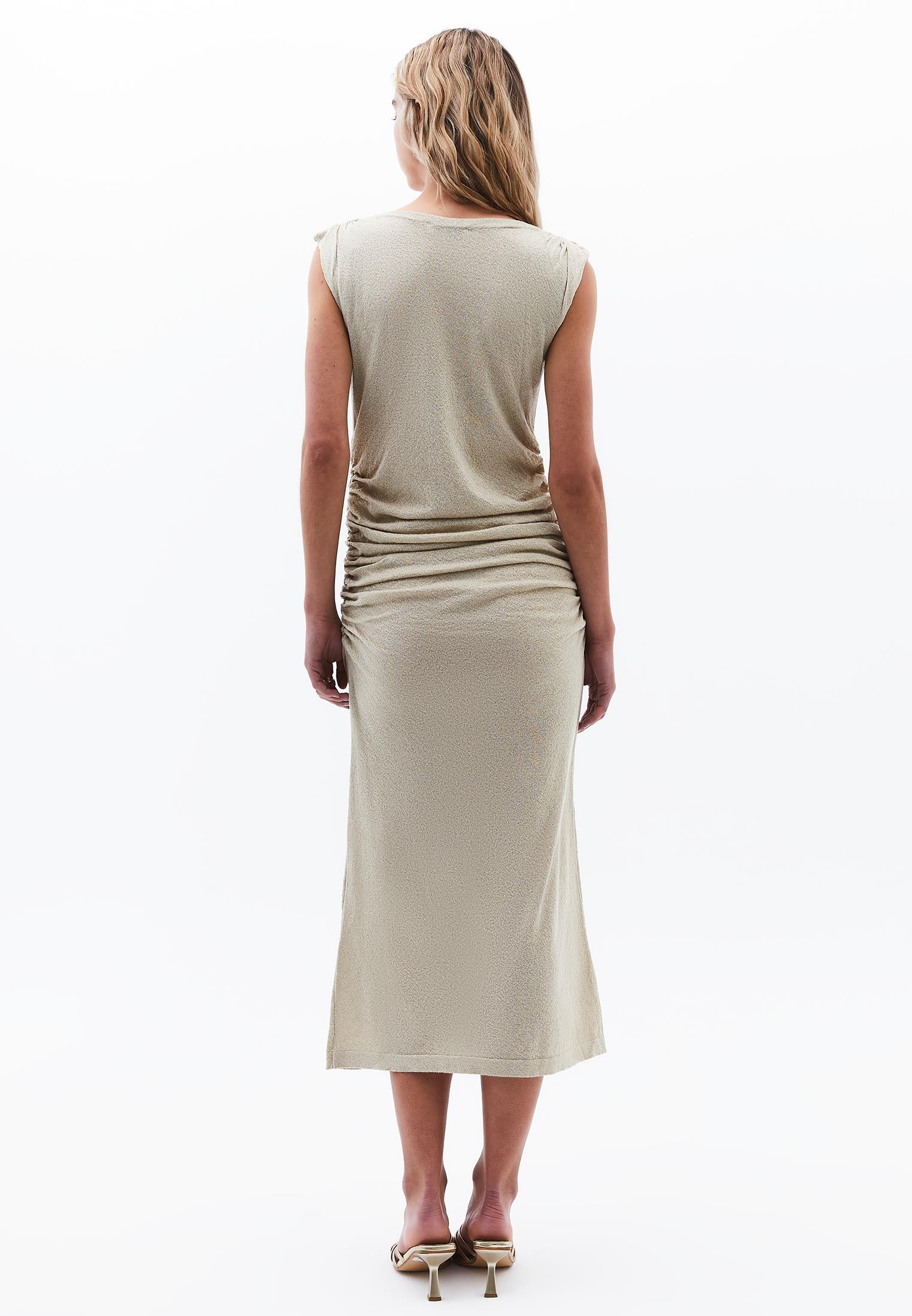 Glitter High Neck Dress - GOLD