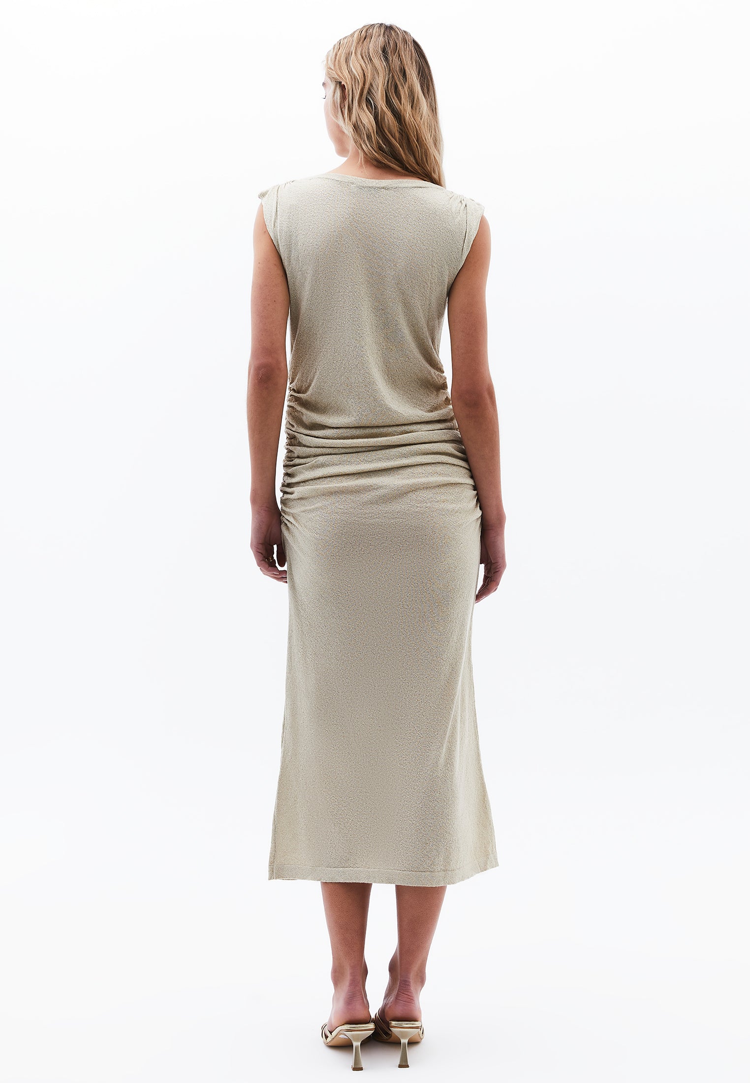 Glitter High Neck Dress - GOLD