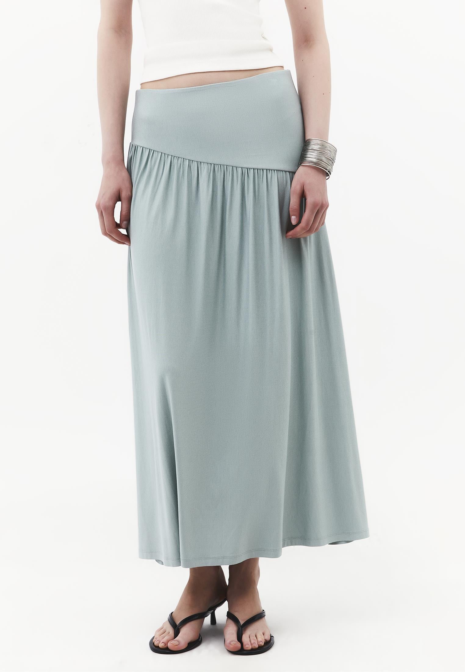 Flared Long Skirt - GREEN MILIEU