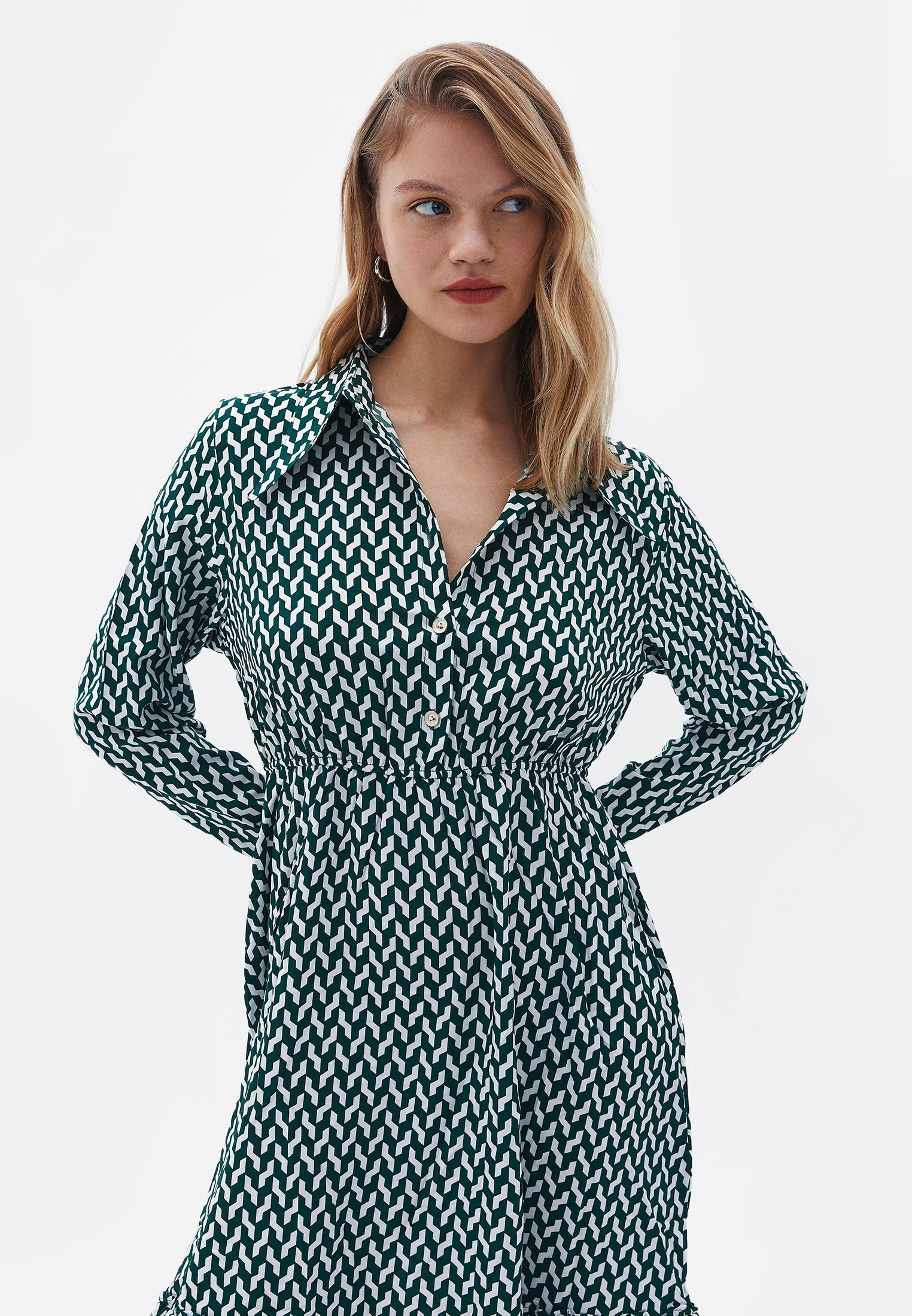 فستان ميدي - أخضر