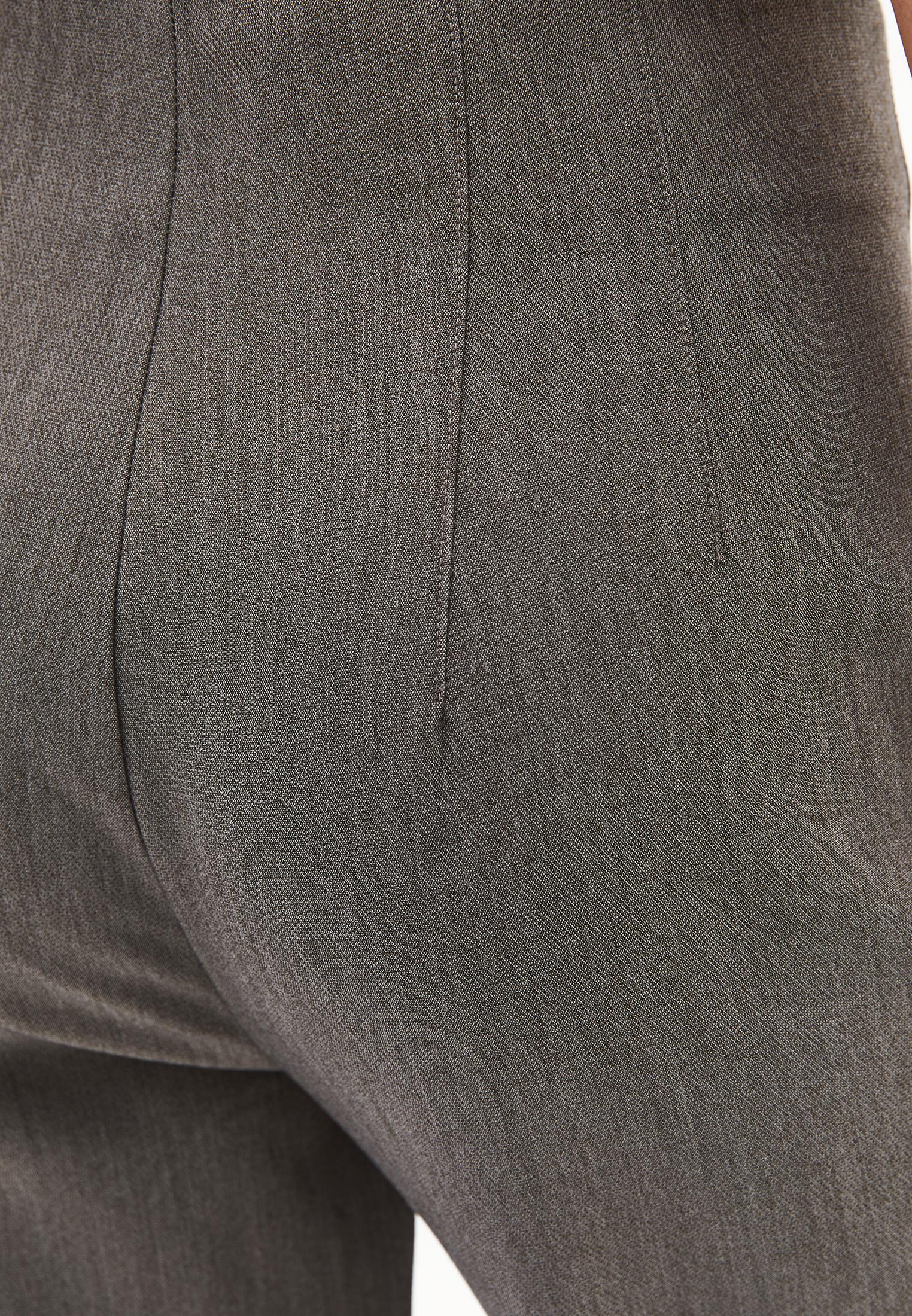 Carrot Cut High Waist Pants - GREY MELANGE