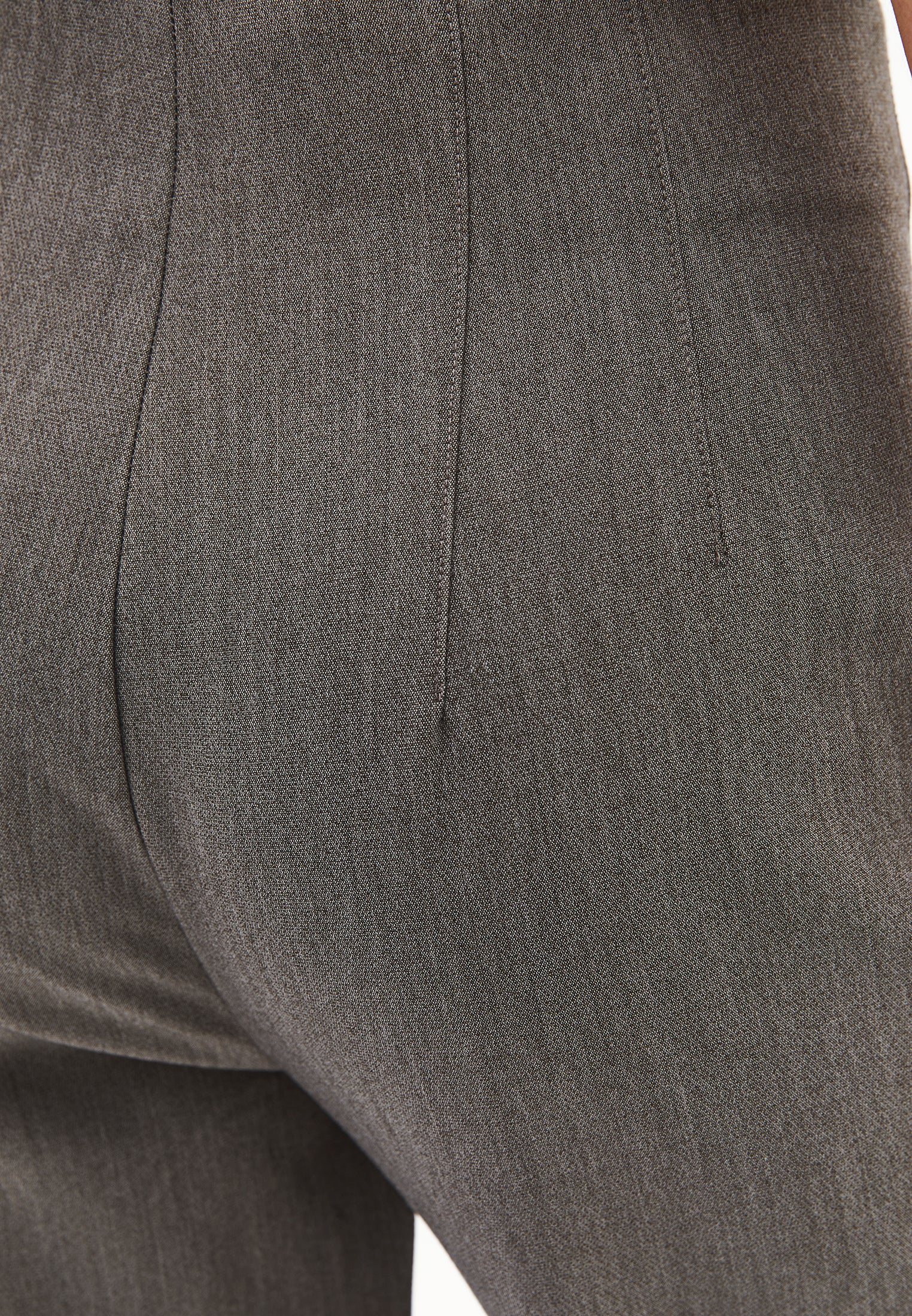 High waist carrot cut trousers - GREY MELANGE