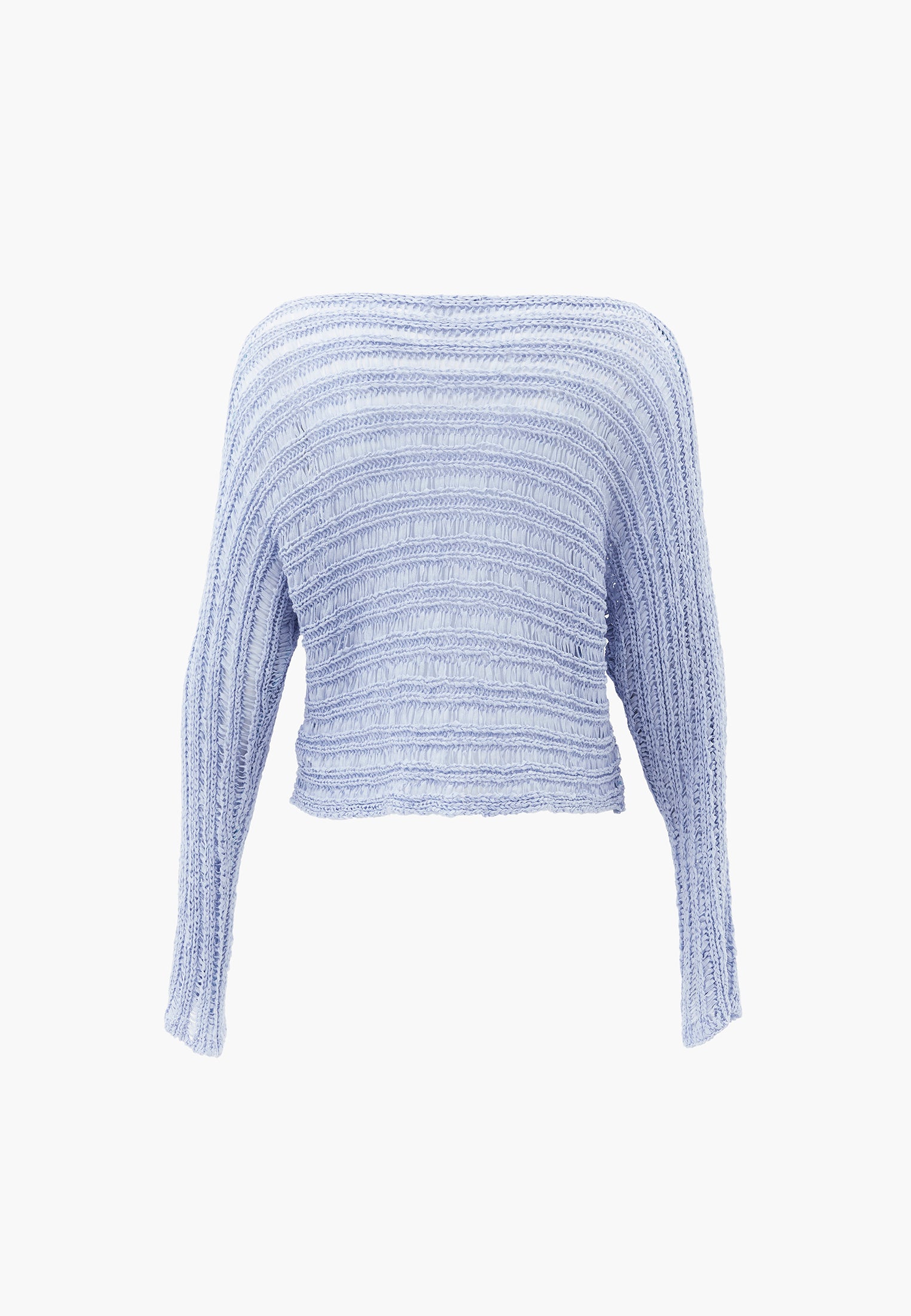 Ajour Standard Boat Neck Knit Sweater - HALOGEN BLUE