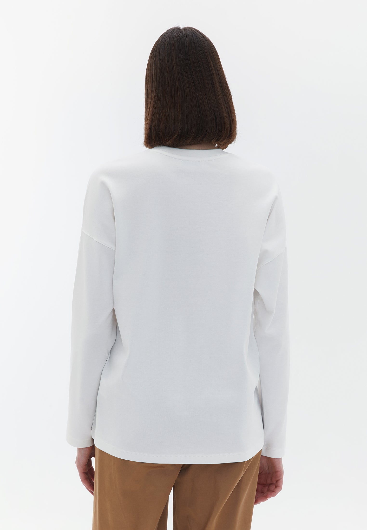 Long sleeve loose t-shirt - ICE MILK