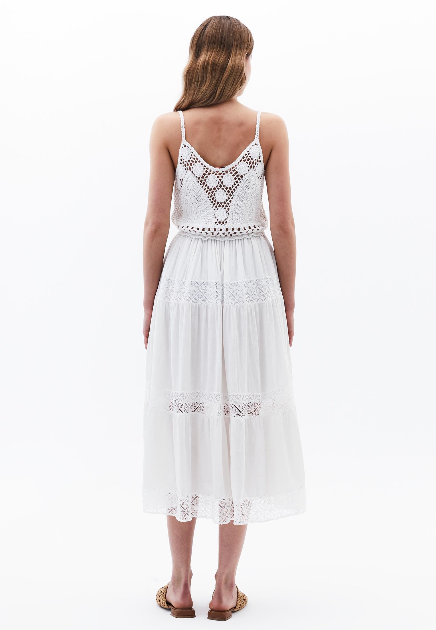 Bohemian Style Deep Neck Dress - ICE MILK